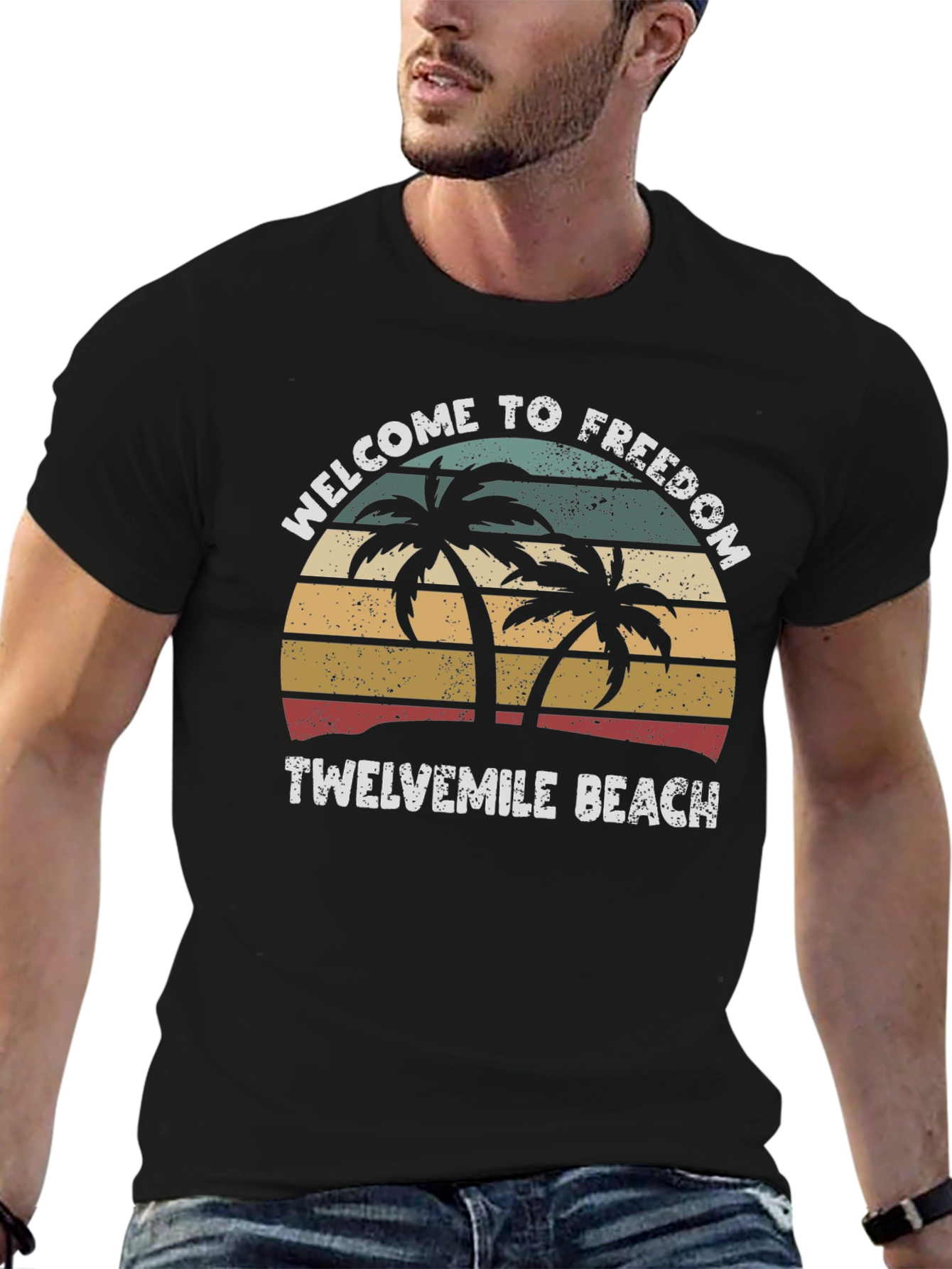 Welcome to Freedom Twelvemile Beach Graphic T-Shirt