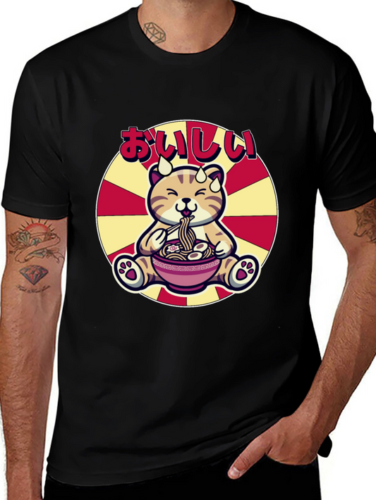 Cute Ramen Cat T-Shirt - Delicious Graphic Tee