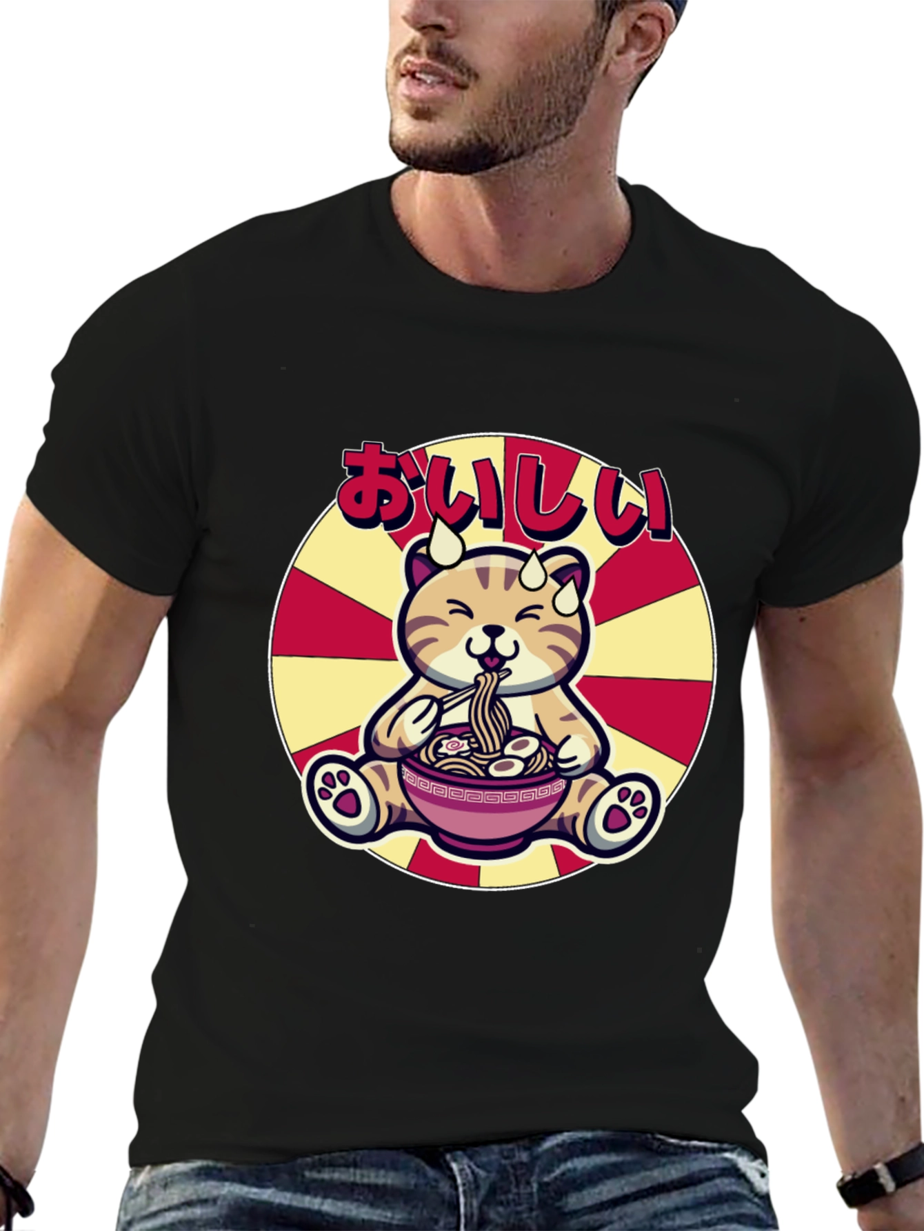 Cute Ramen Cat T-Shirt - Delicious Graphic Tee