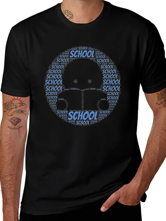 School Helmet Word Art T-Shirt