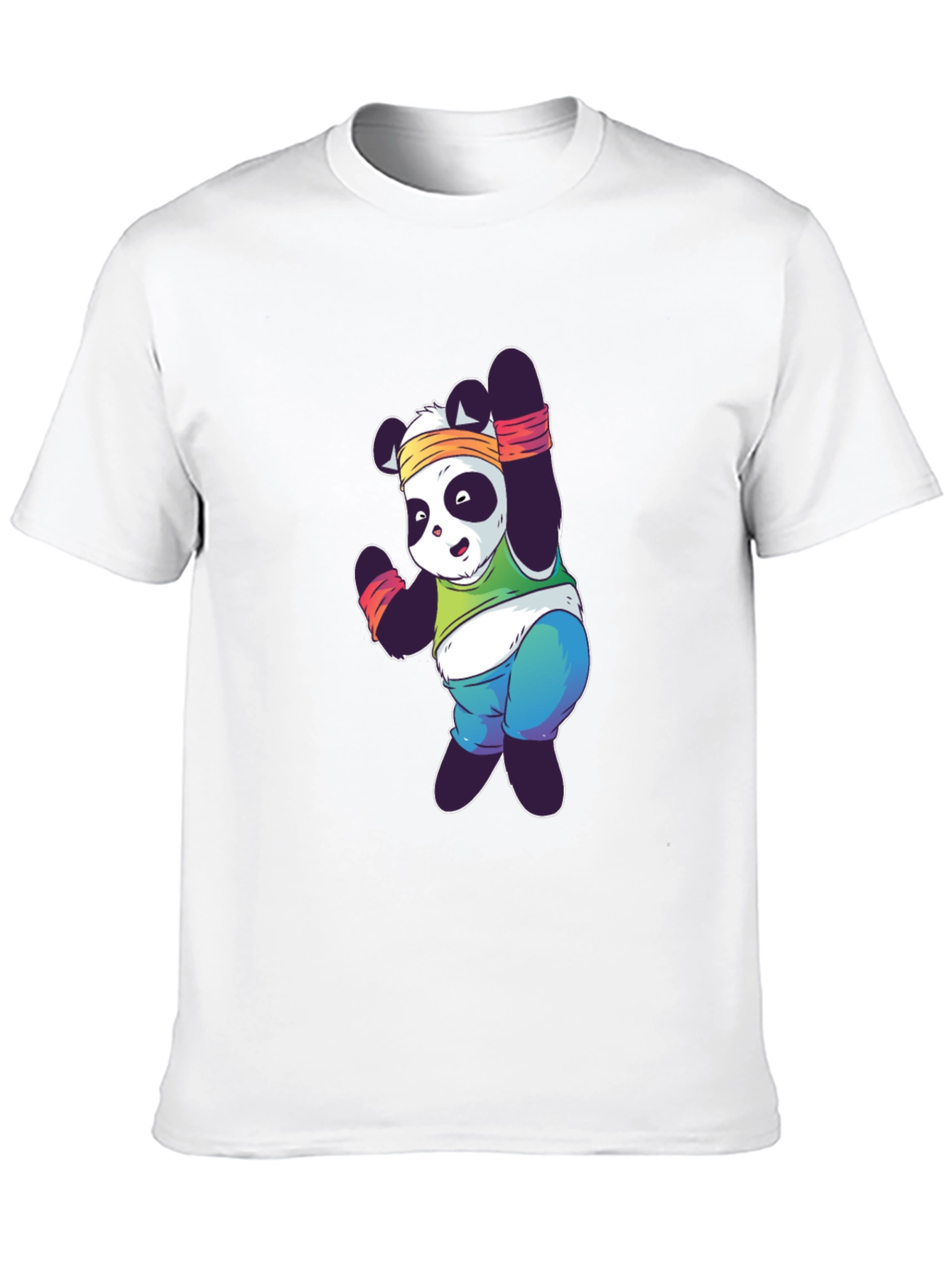 Funny Panda Workout T-Shirt - Black