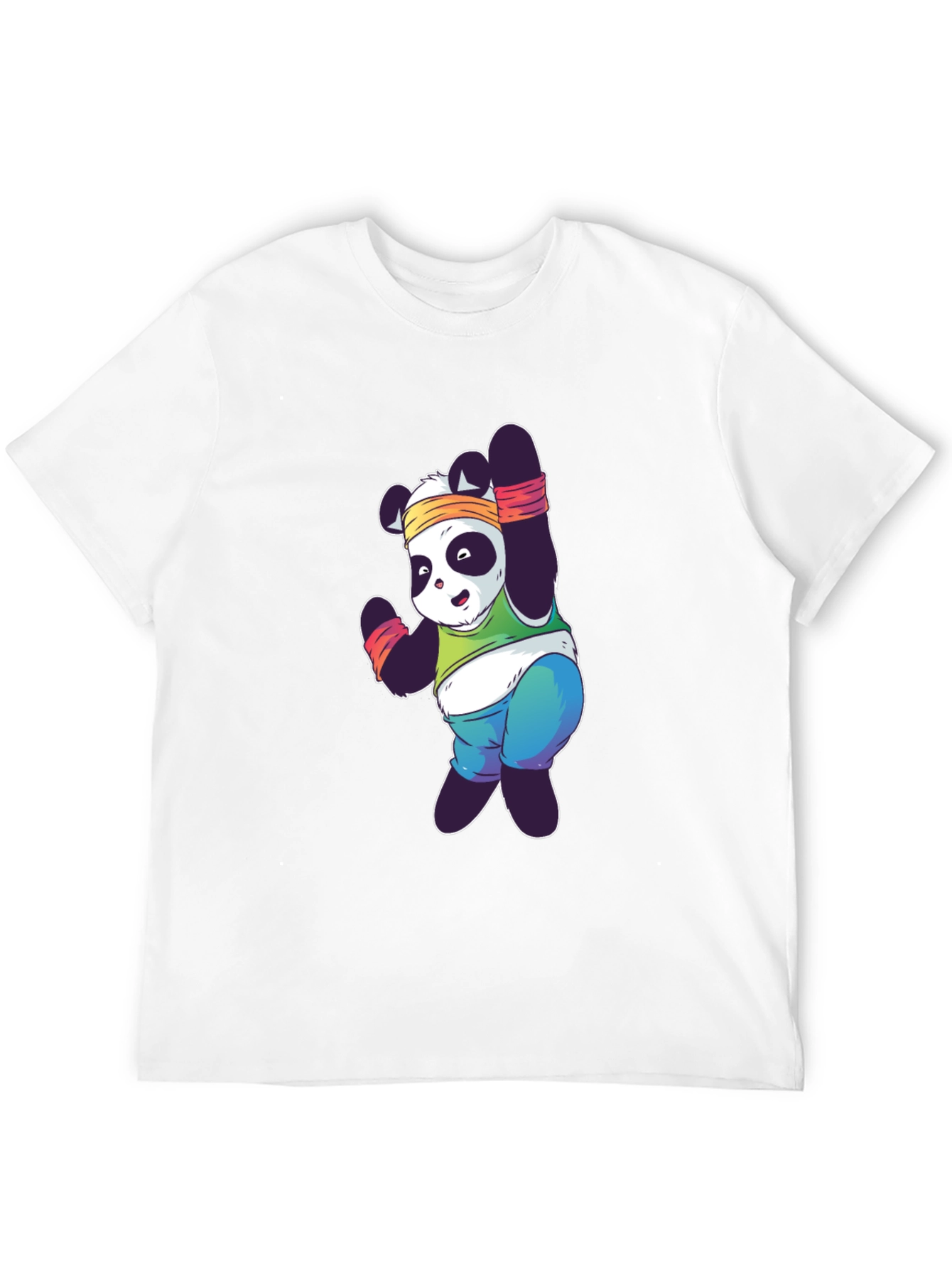 Funny Panda Workout T-Shirt - Black