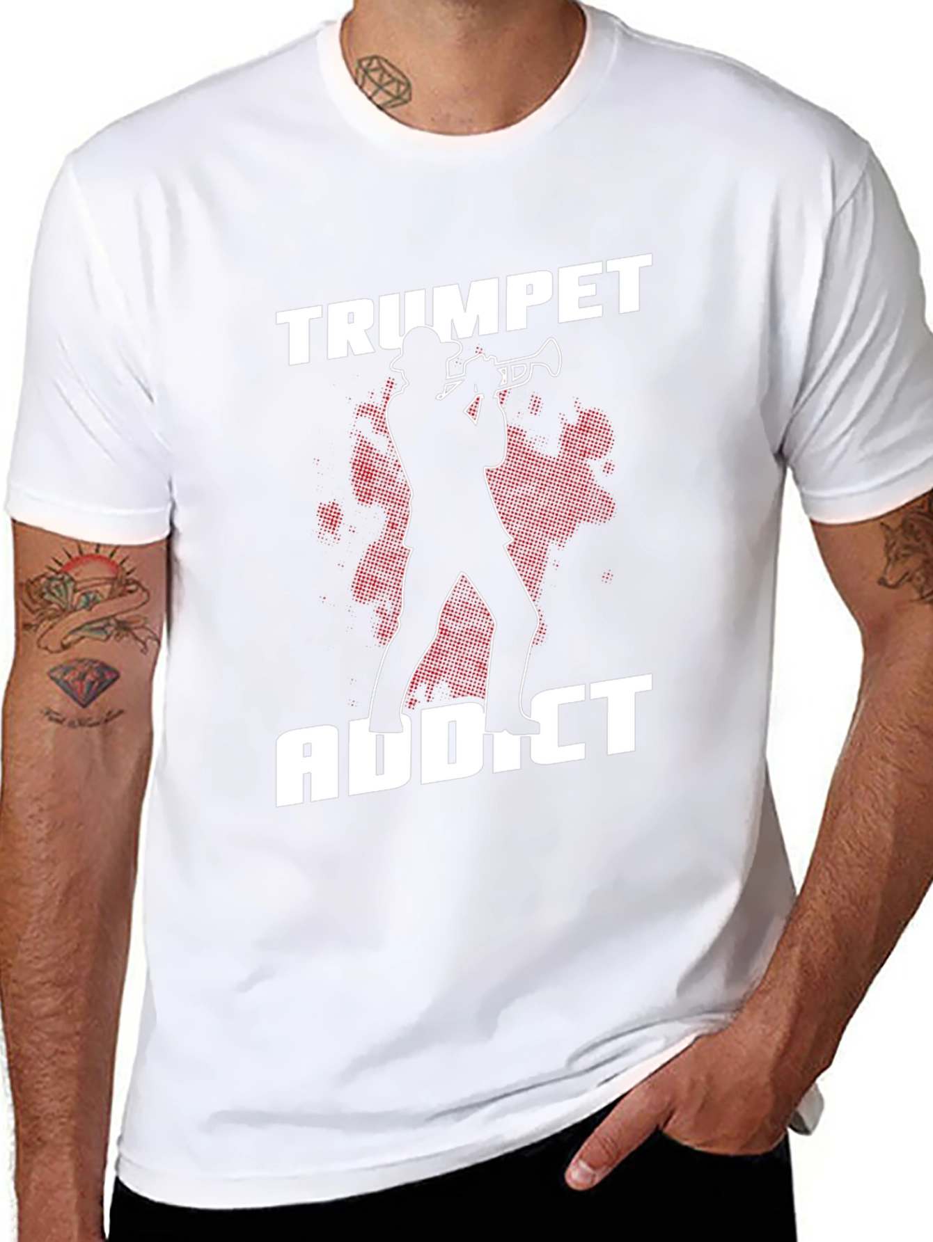 Trumpet Addict Graphic Tee - Musician T-Shirt