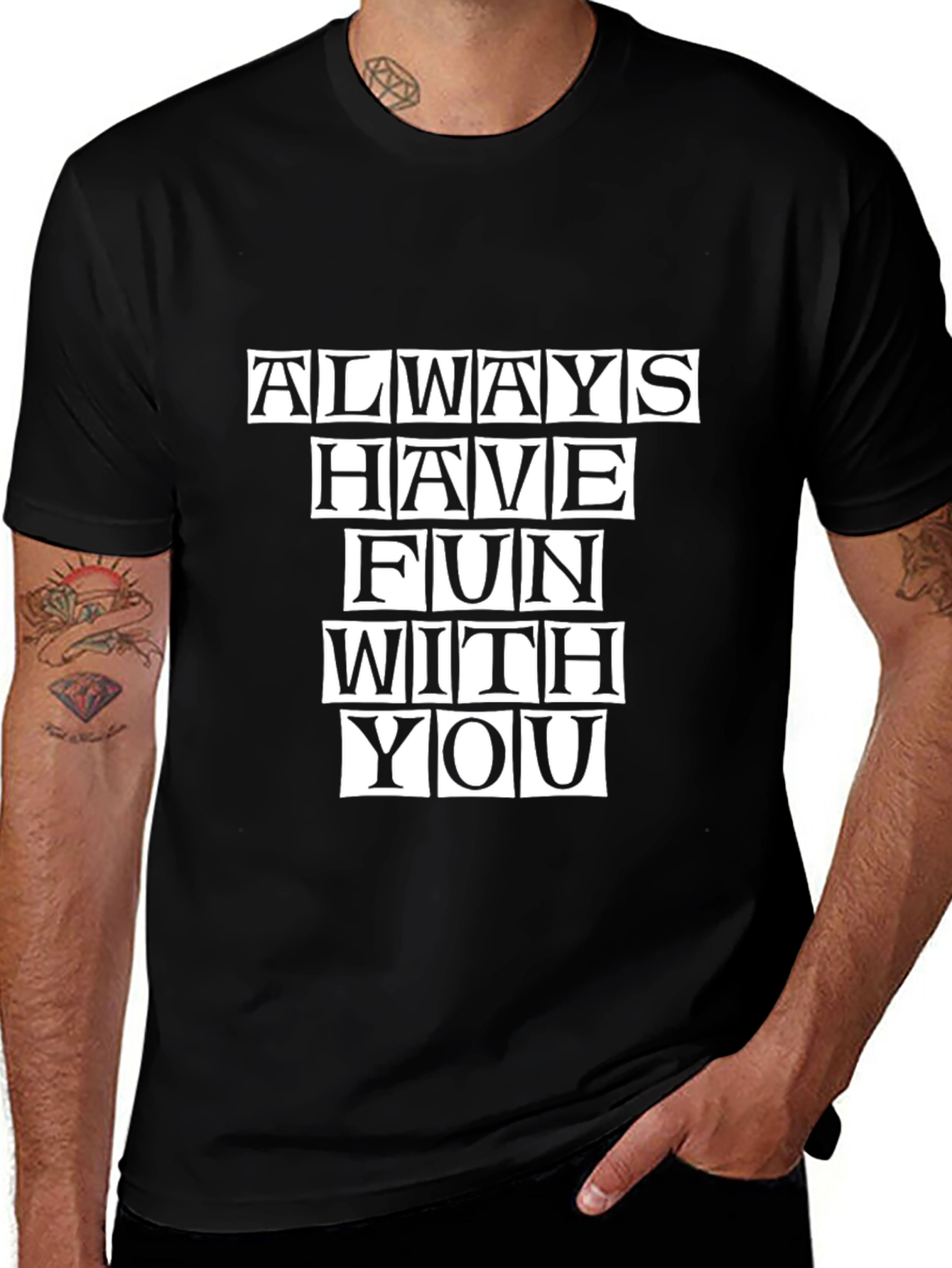 Always Have Fun With You Black Tee
