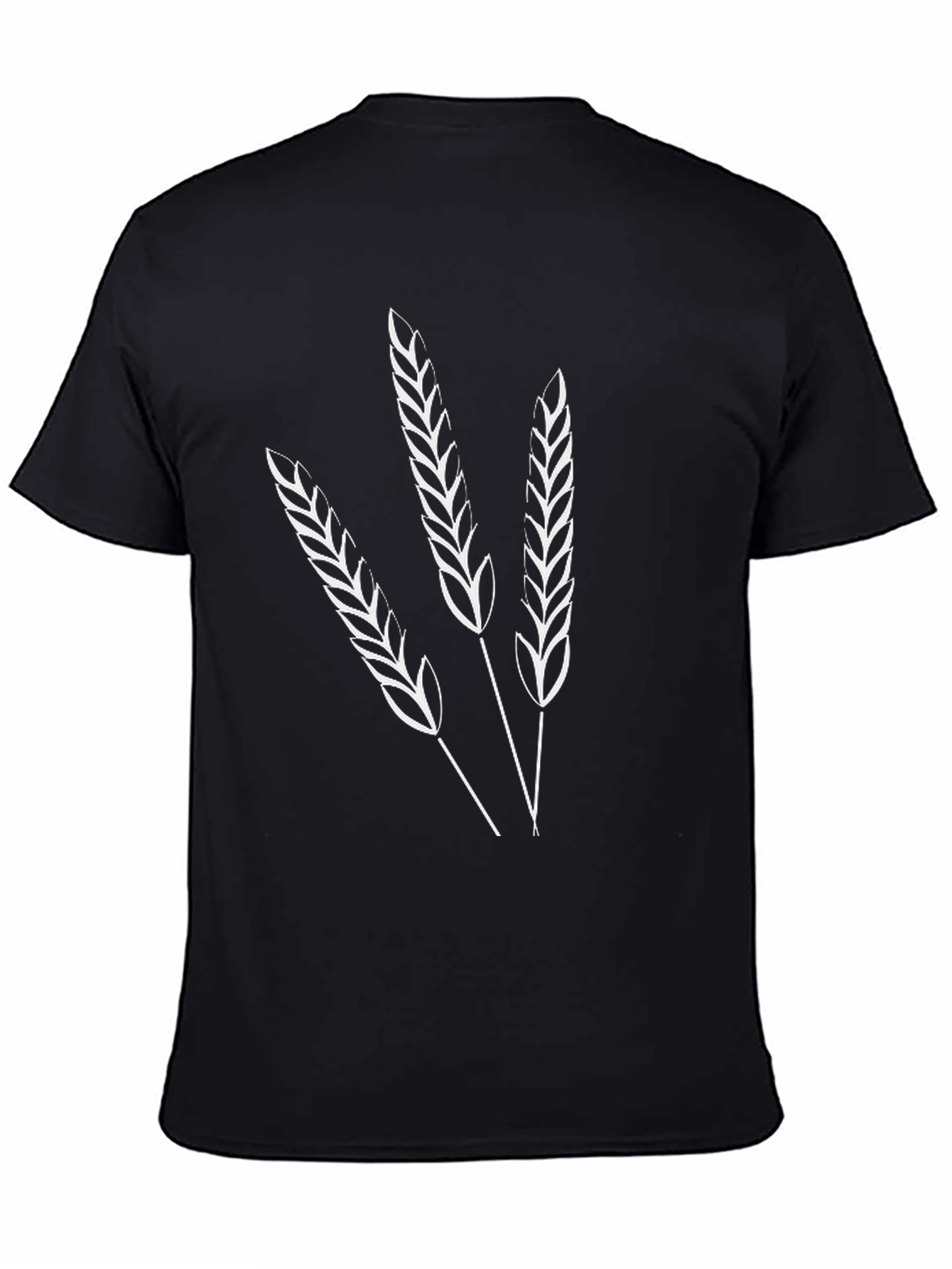 Wheat Stalk Graphic Black T-Shirt