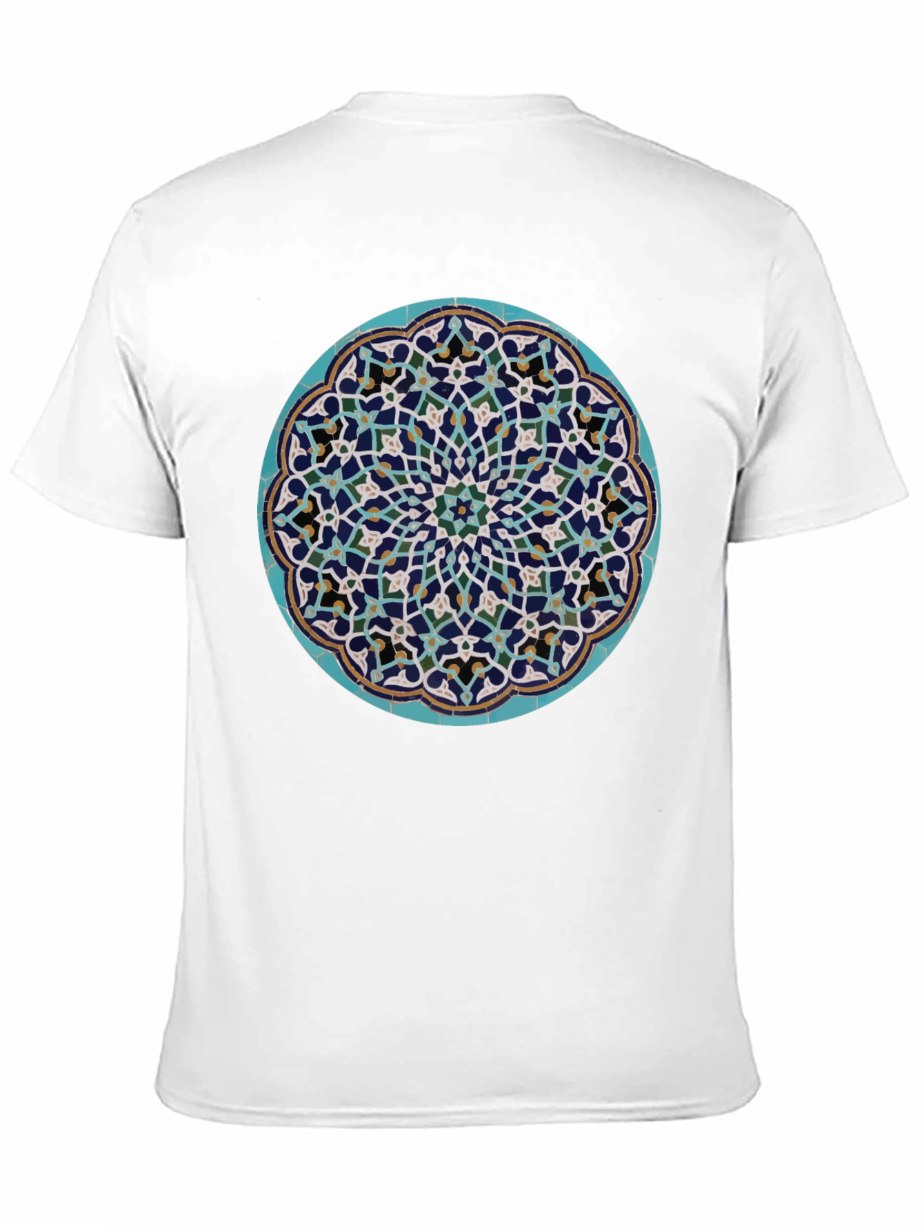 Mosaic Mandala Print T-Shirt - Artistic Graphic Tee