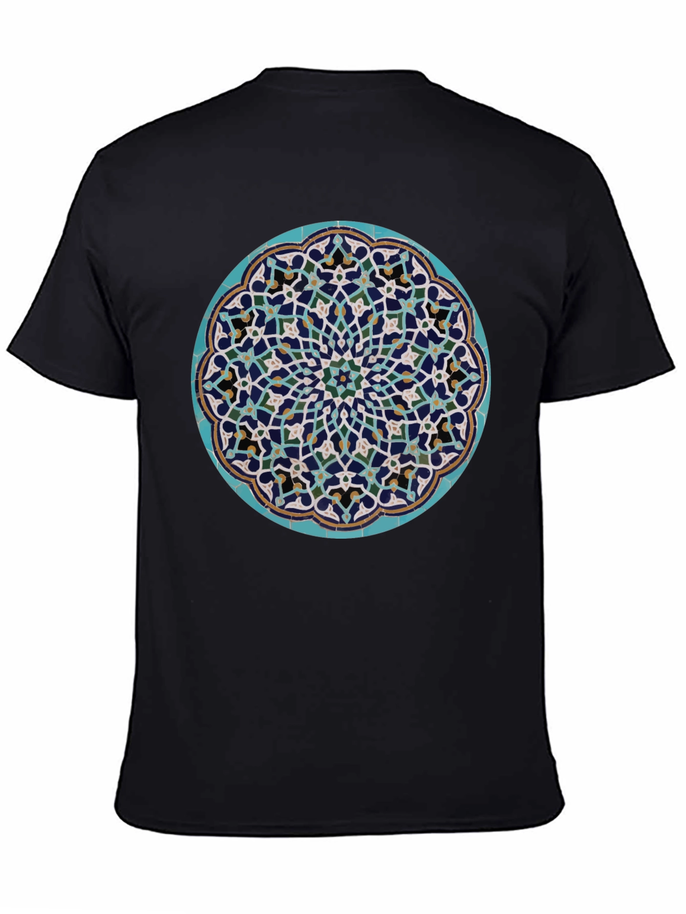Mosaic Mandala Print T-Shirt - Artistic Graphic Tee