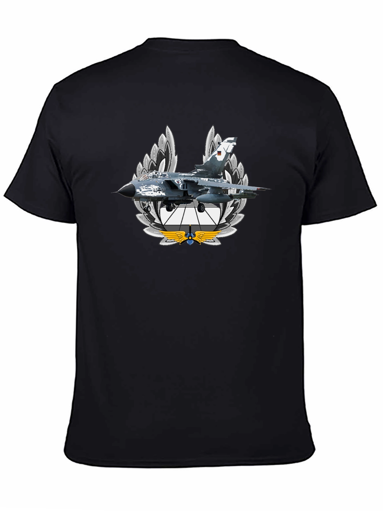 Jet Fighter Graphic T-Shirt - Black