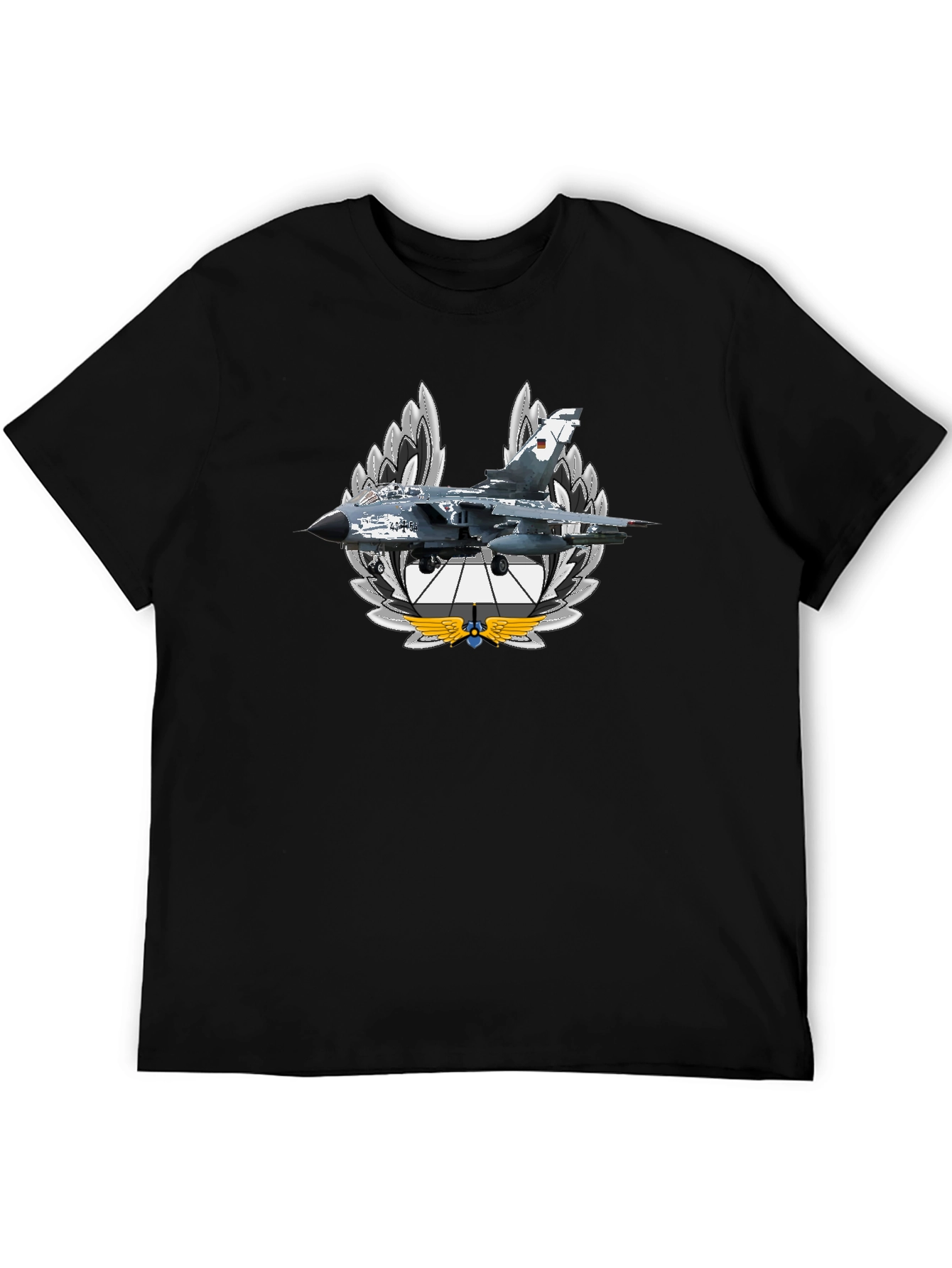 Jet Fighter Graphic T-Shirt - Black