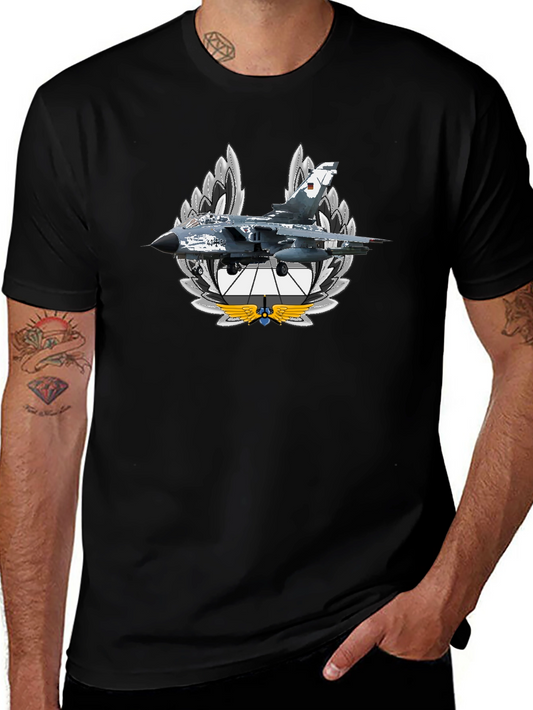 Jet Fighter Graphic T-Shirt - Black