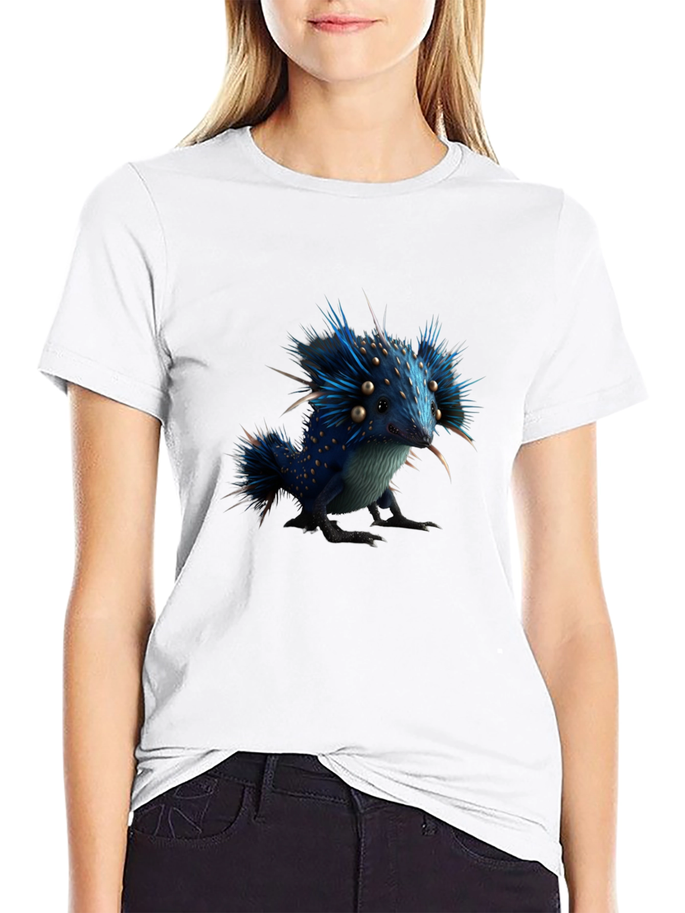 Whimsical Blue Creature Graphic Tee