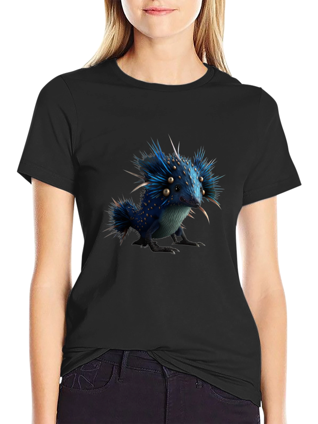 Whimsical Blue Creature Graphic Tee
