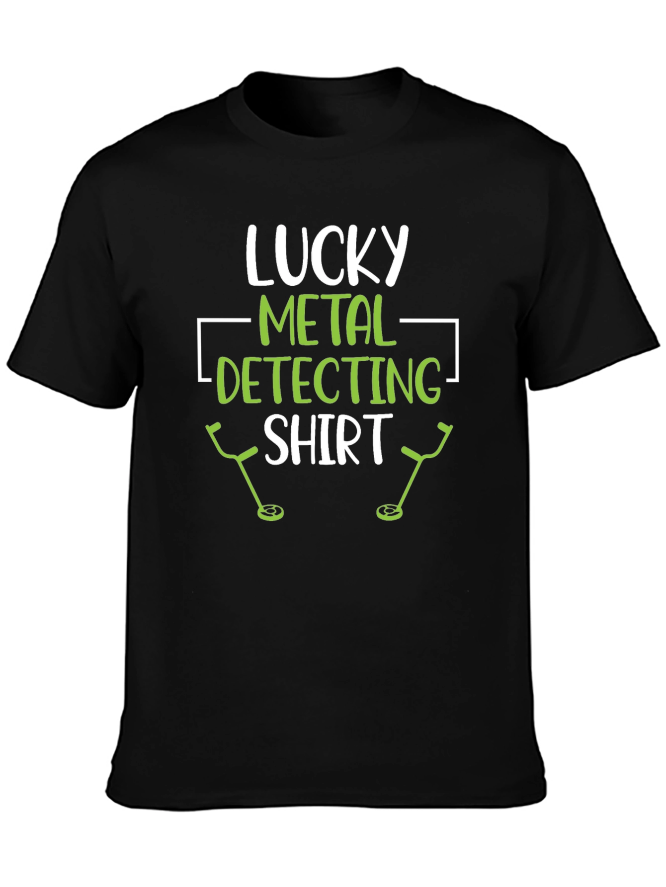 Lucky Metal Detecting Shirt - Black Graphic Tee