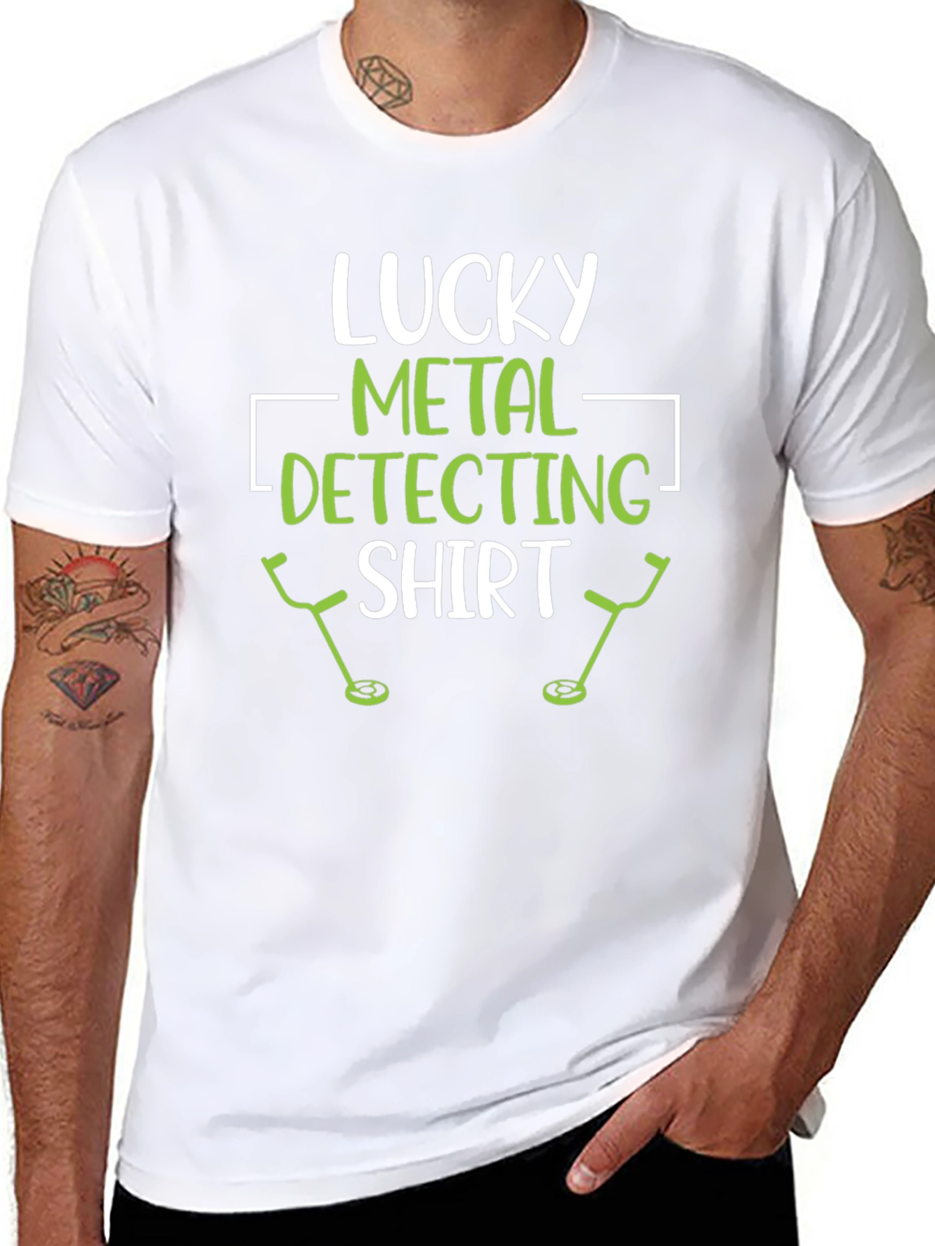 Lucky Metal Detecting Shirt - Black Graphic Tee