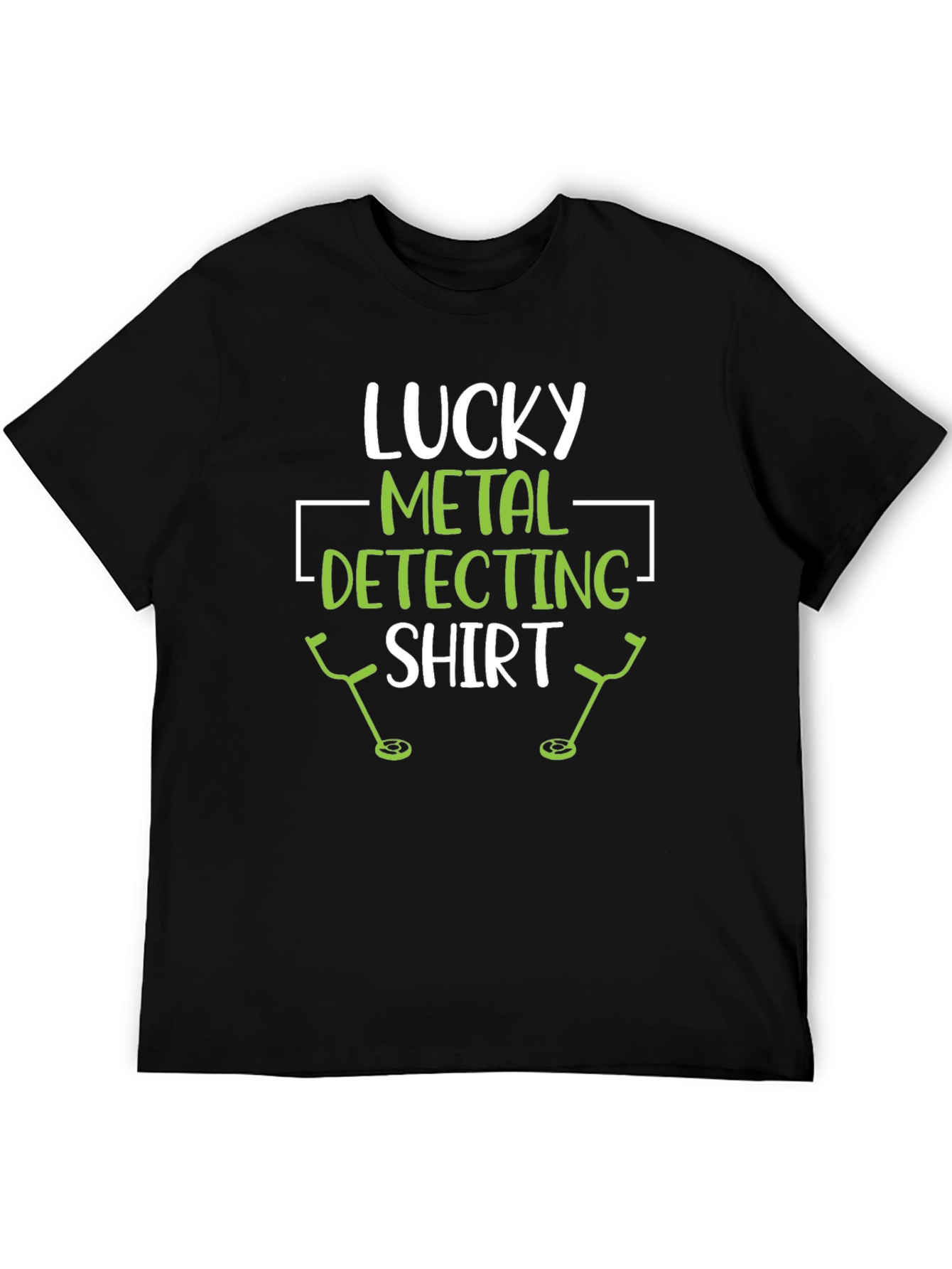 Lucky Metal Detecting Shirt - Black Graphic Tee