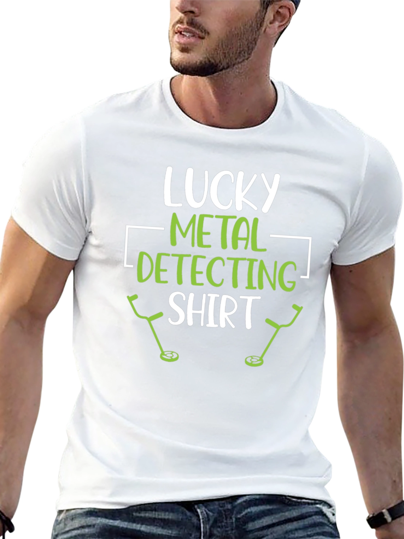 Lucky Metal Detecting Shirt - Black Graphic Tee