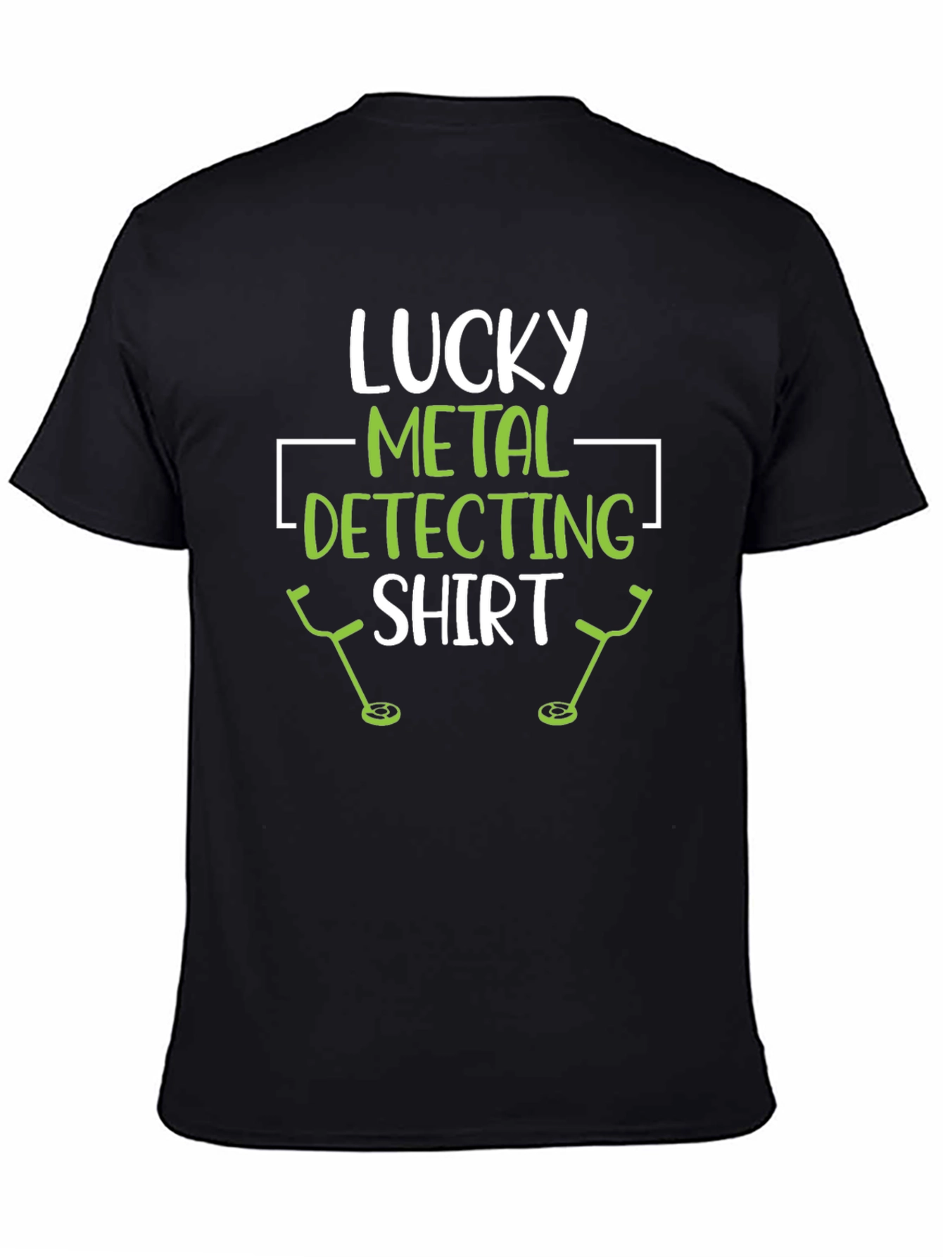 Lucky Metal Detecting Shirt - Black Graphic Tee