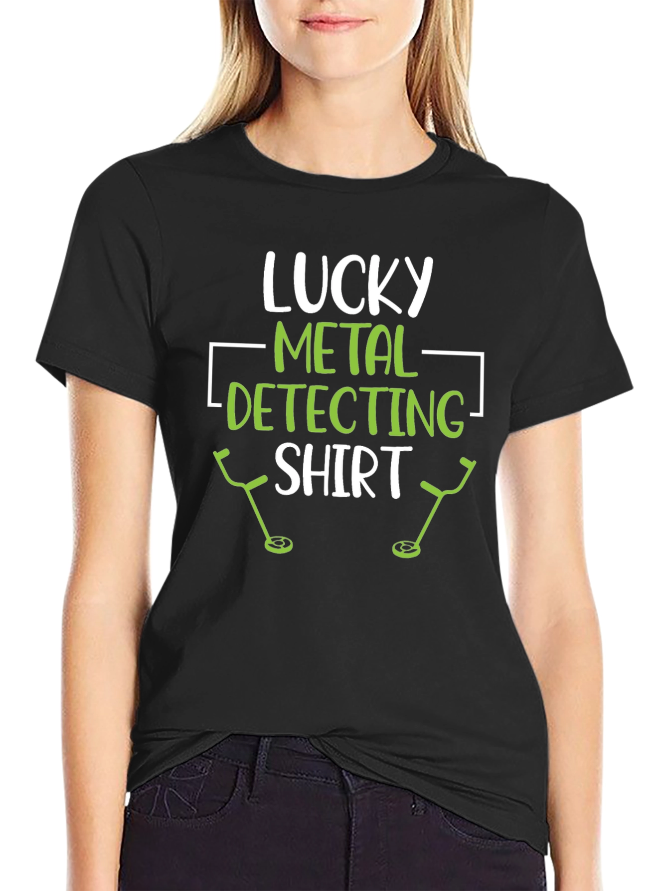 Lucky Metal Detecting Shirt - Black Graphic Tee