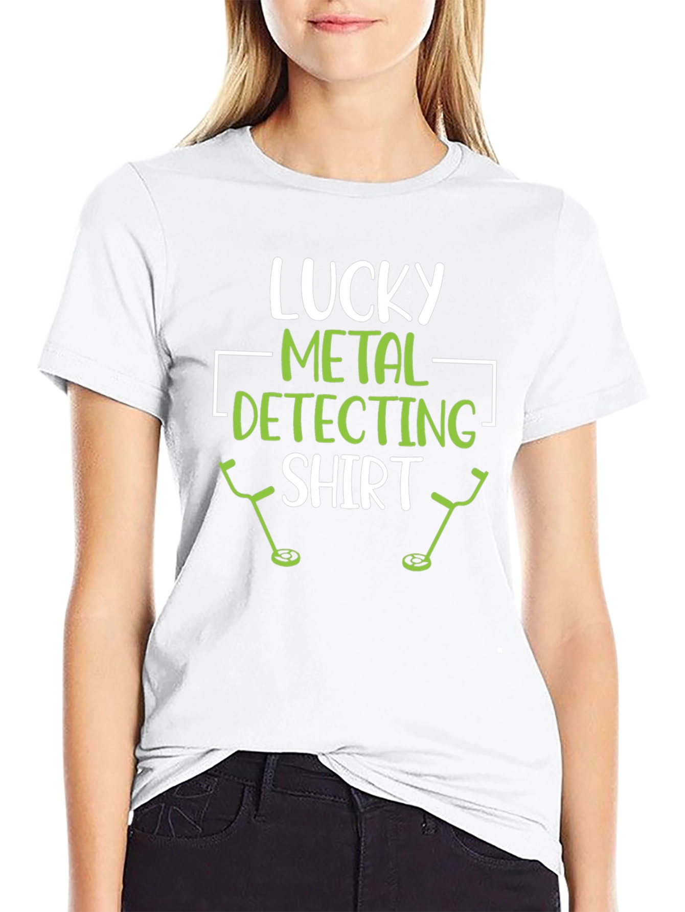 Lucky Metal Detecting Shirt - Black Graphic Tee