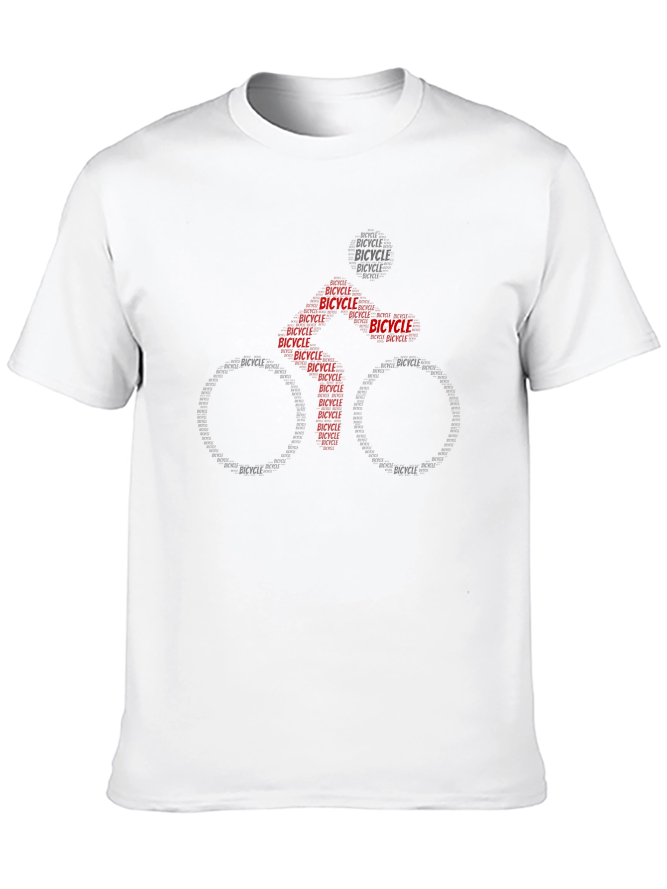 Bicycle Word Art T-Shirt - Black