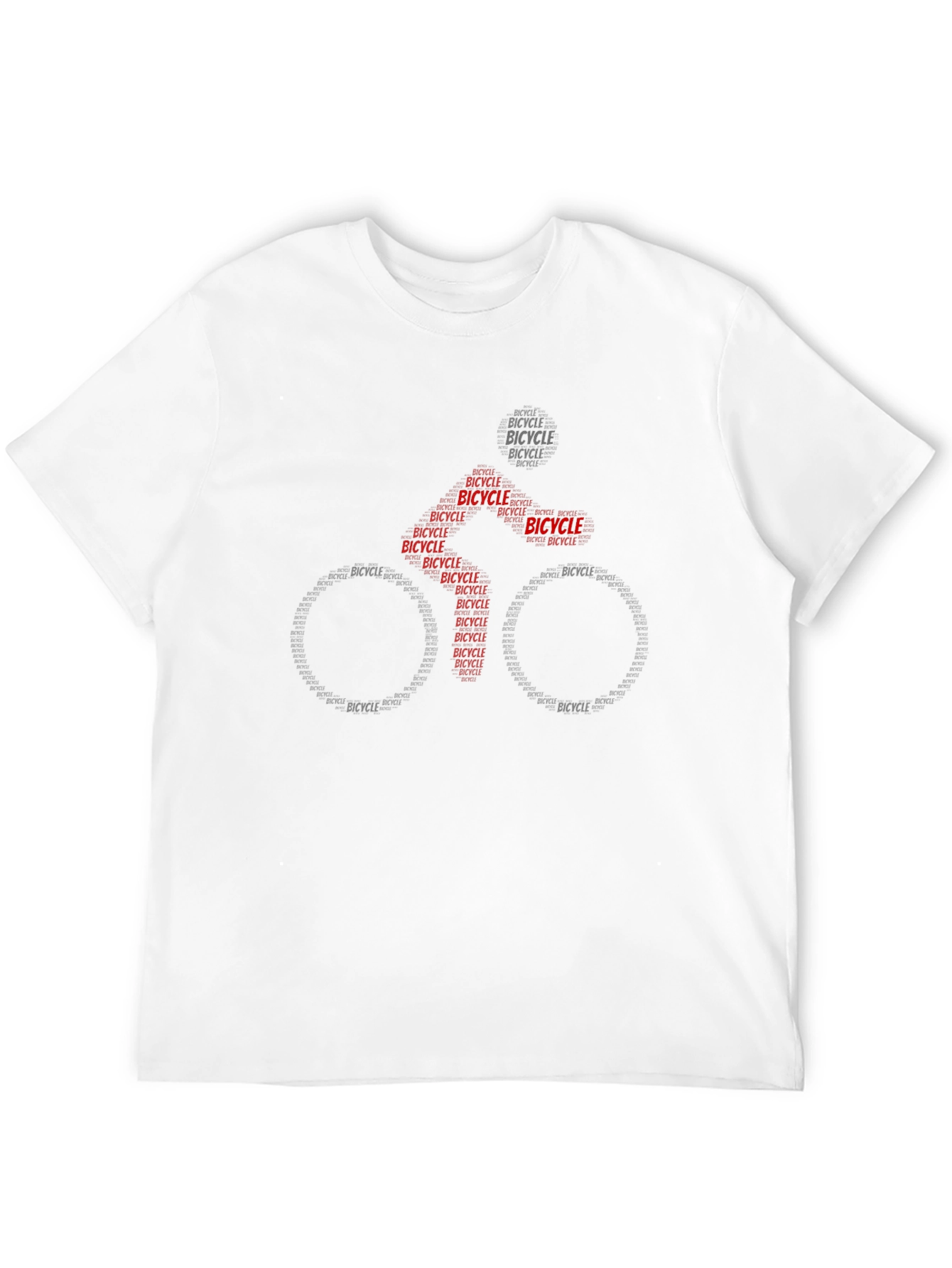 Bicycle Word Art T-Shirt - Black