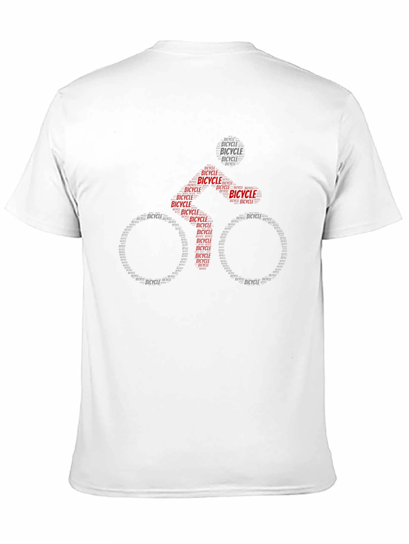 Bicycle Word Art T-Shirt - Black