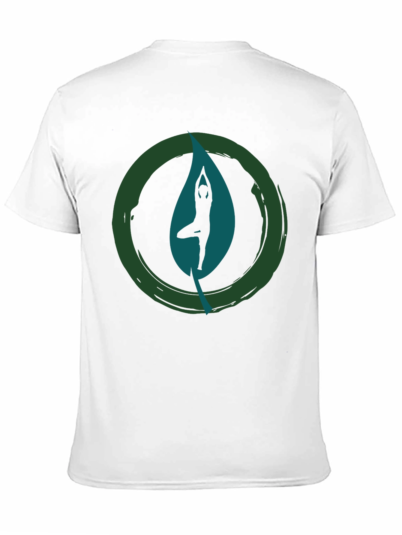 Yoga Leaf Graphic Tee - Zen Style Cotton T-Shirt
