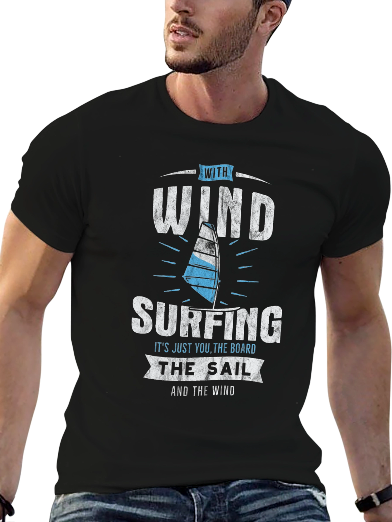 Windsurfing T-Shirt -  With Wind Surfing Design