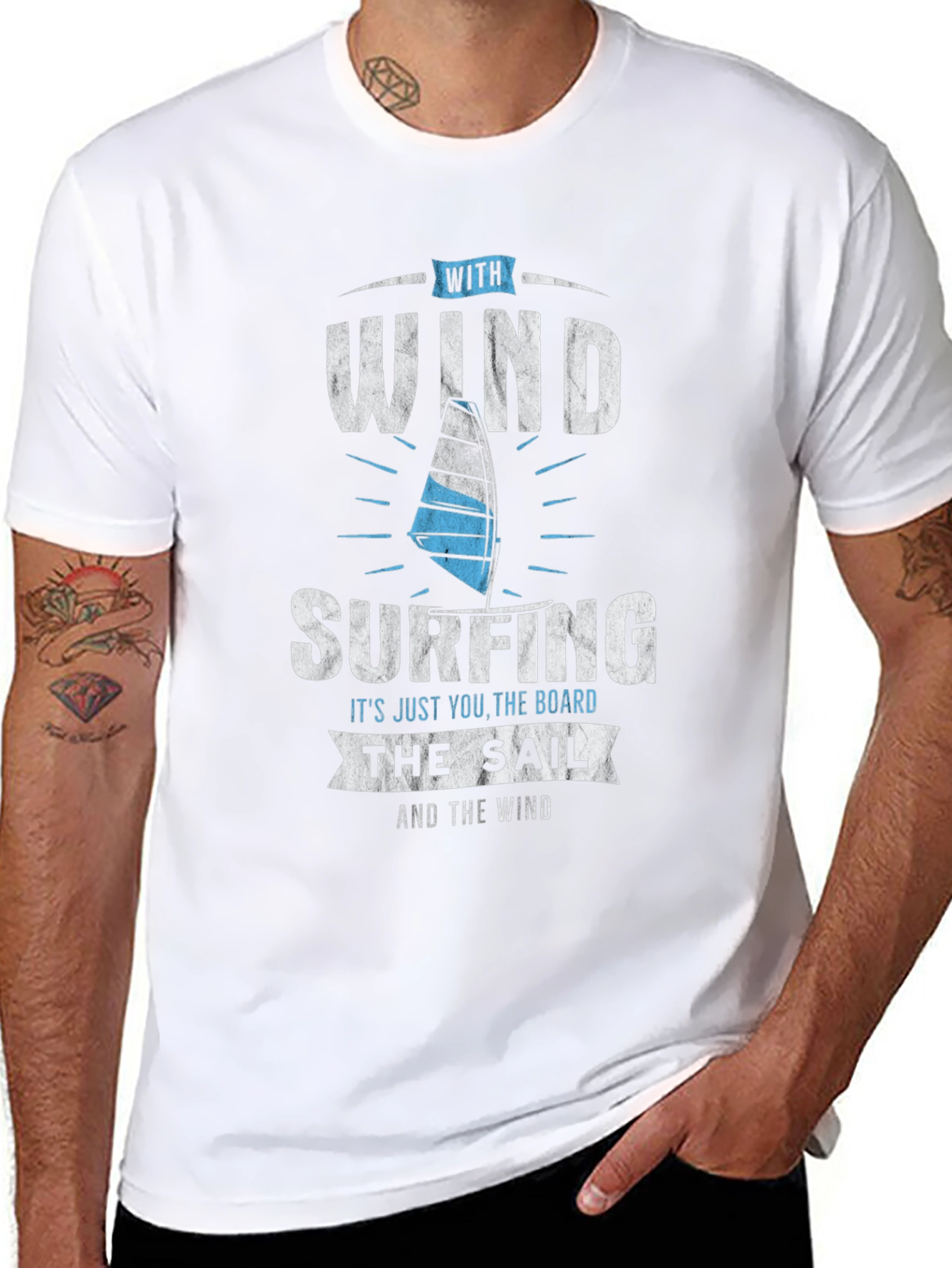 Windsurfing T-Shirt -  With Wind Surfing Design