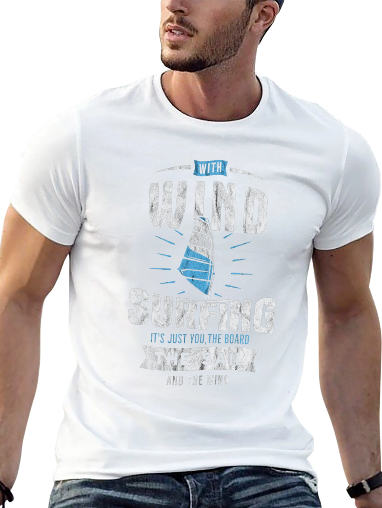 Windsurfing T-Shirt -  With Wind Surfing Design
