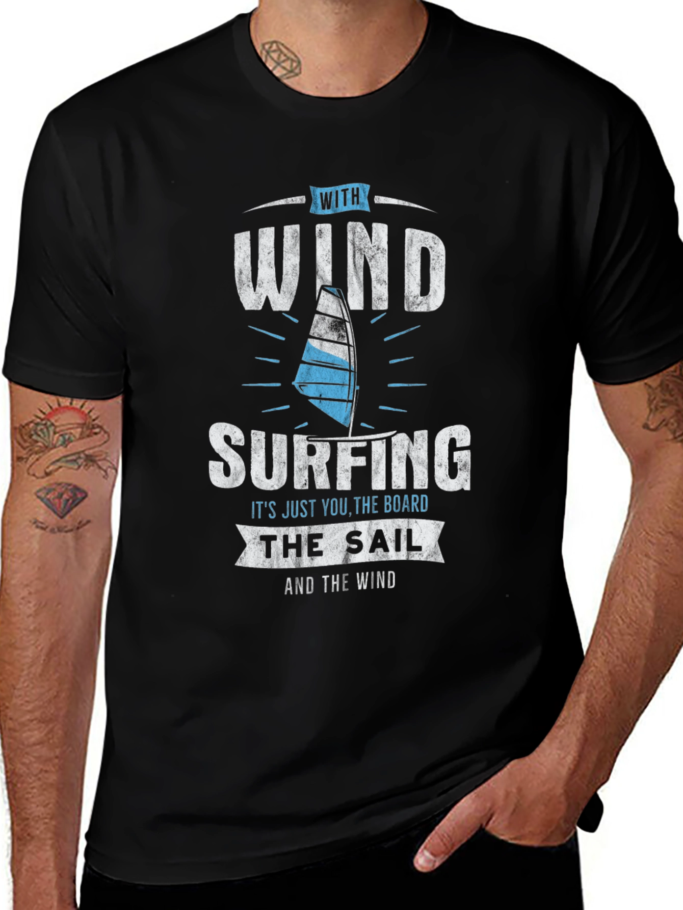 Windsurfing T-Shirt -  With Wind Surfing Design