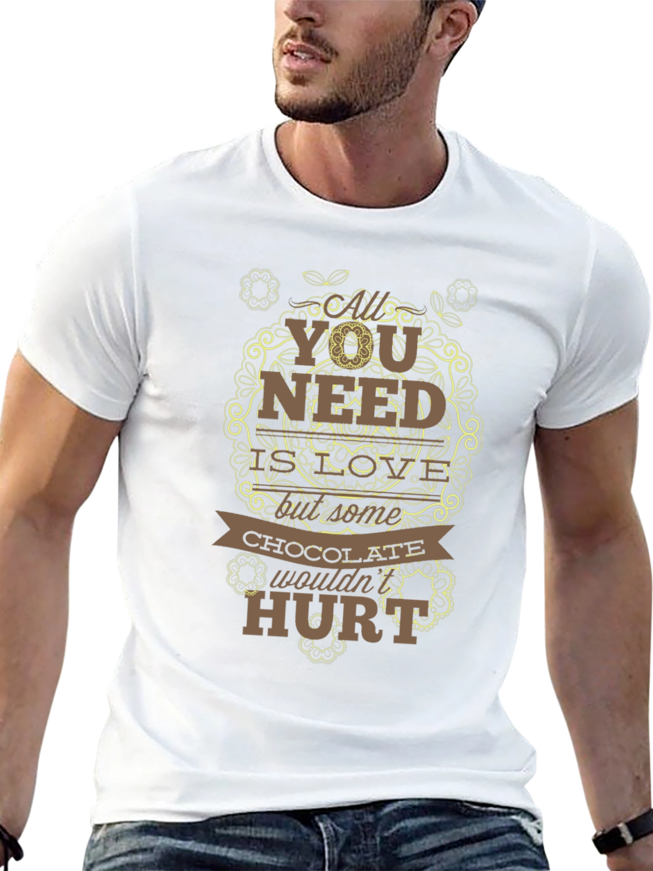 Chocolate Wouldnt Hurt Black Graphic Tee