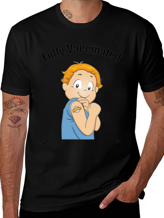Fully Vaccinated Cartoon Graphic Tee