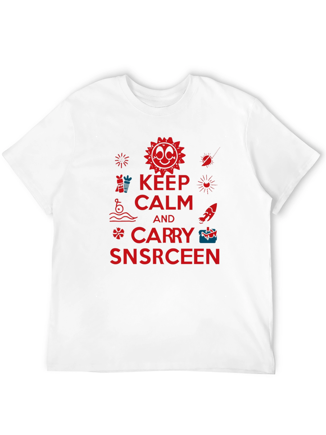 Keep Calm and Carry Snscrceen Graphic Tee