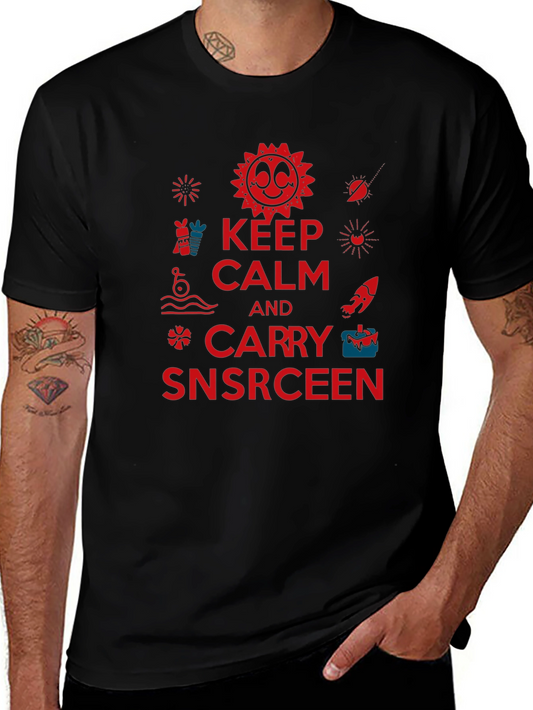 Keep Calm and Carry Snscrceen Graphic Tee