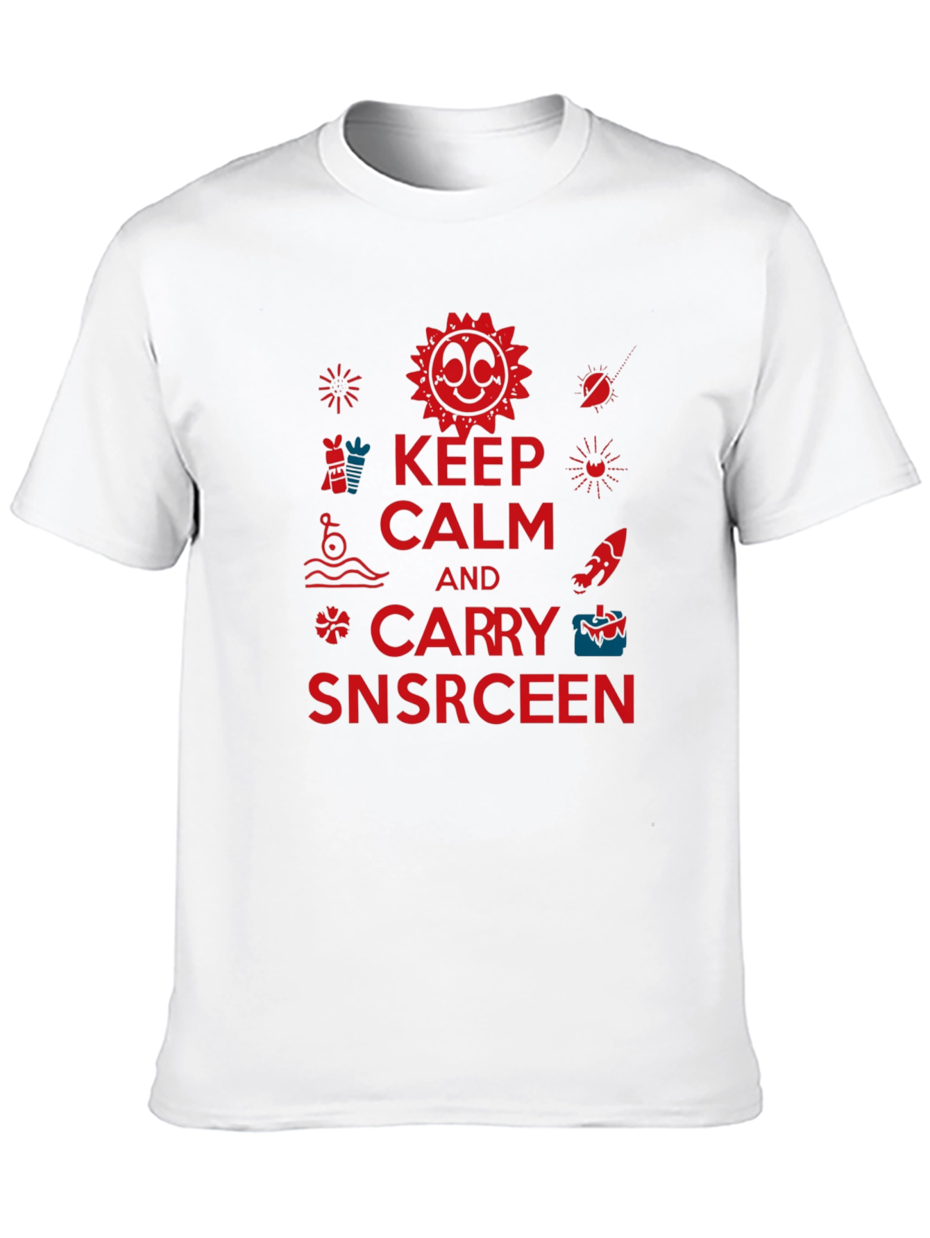 Keep Calm and Carry Snscrceen Graphic Tee