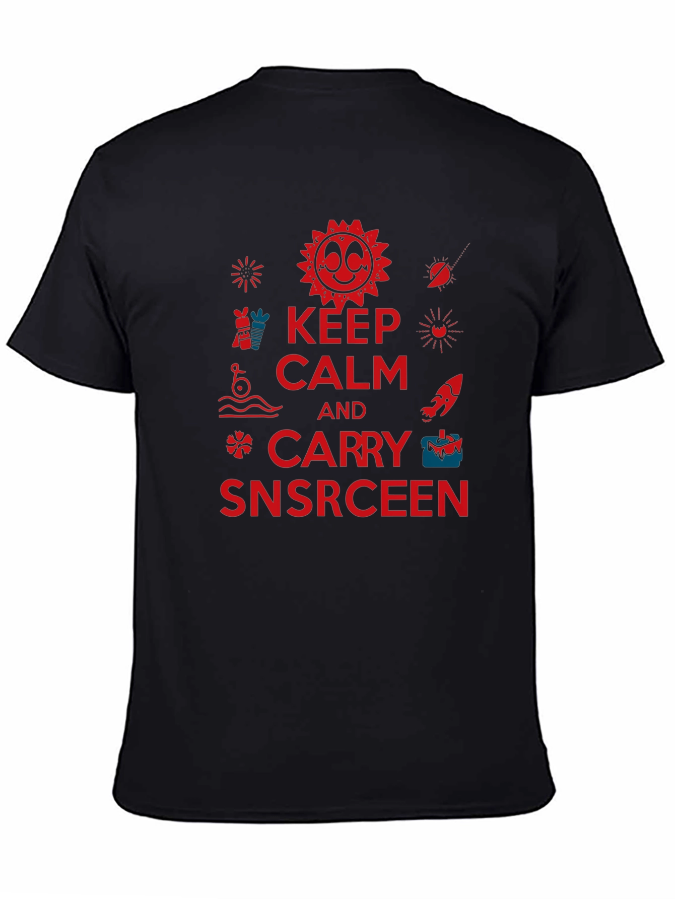 Keep Calm and Carry Snscrceen Graphic Tee
