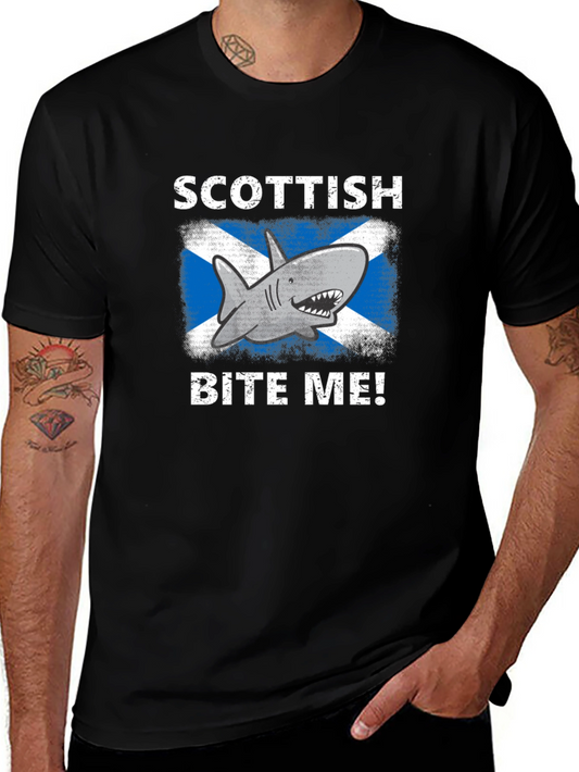 Scottish Shark Bite Me! Graphic Tee