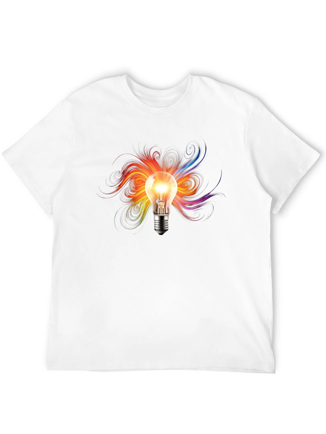 Creative Light Bulb Graphic T-Shirt