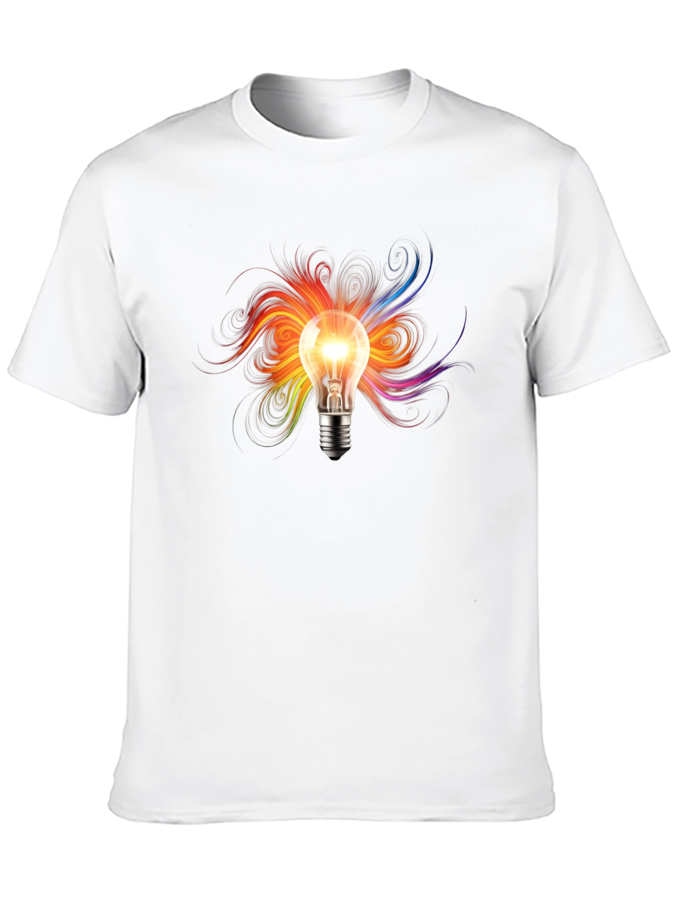Creative Light Bulb Graphic T-Shirt