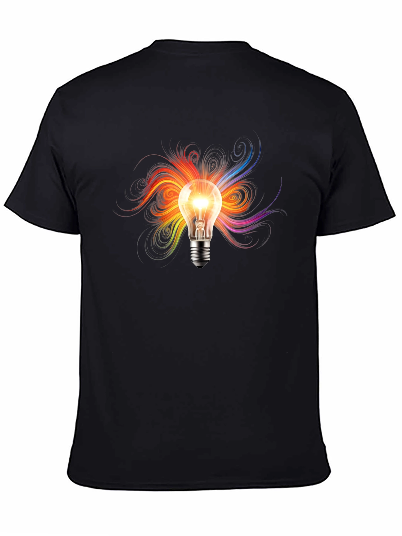 Creative Light Bulb Graphic T-Shirt