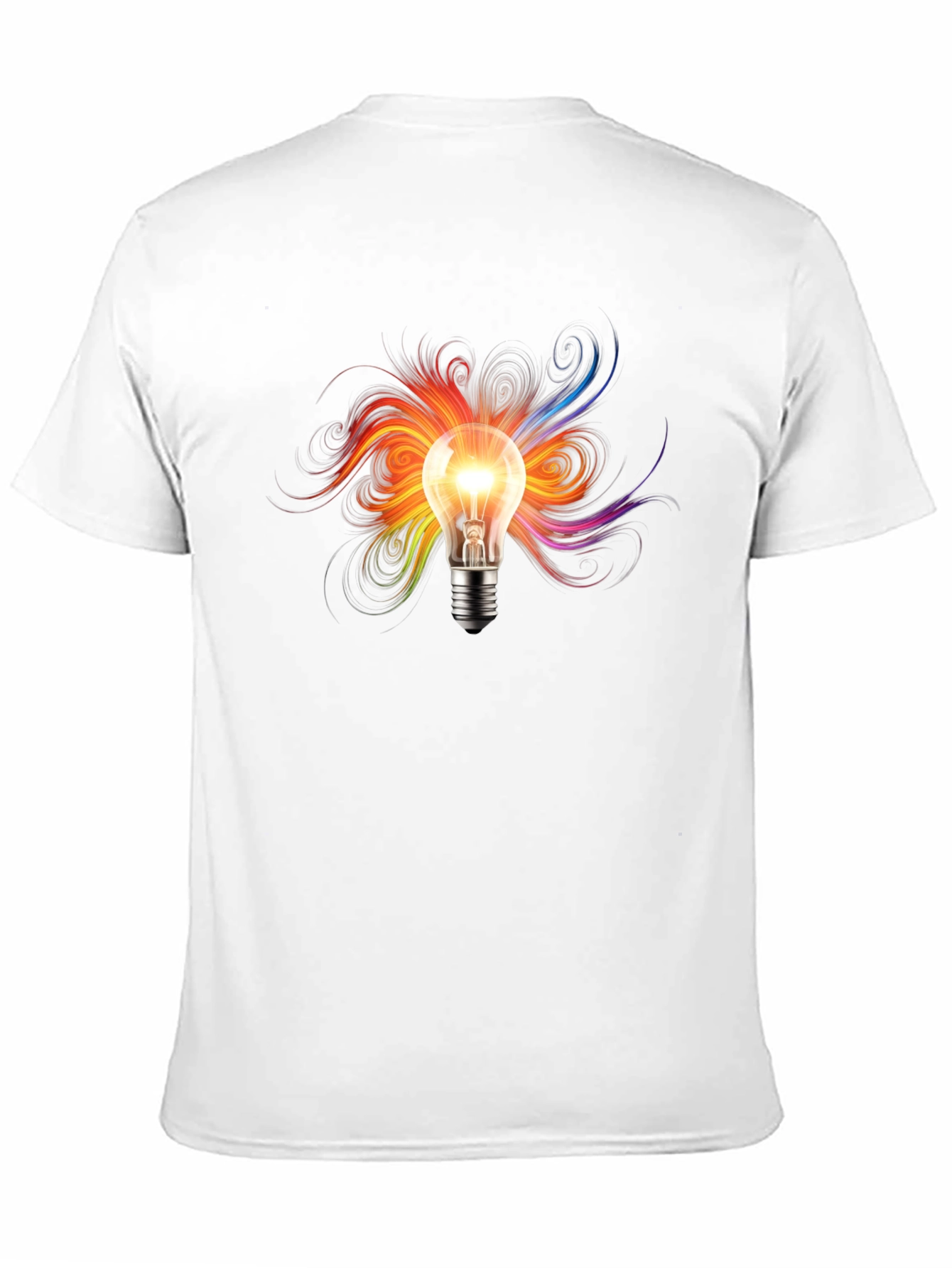 Creative Light Bulb Graphic T-Shirt