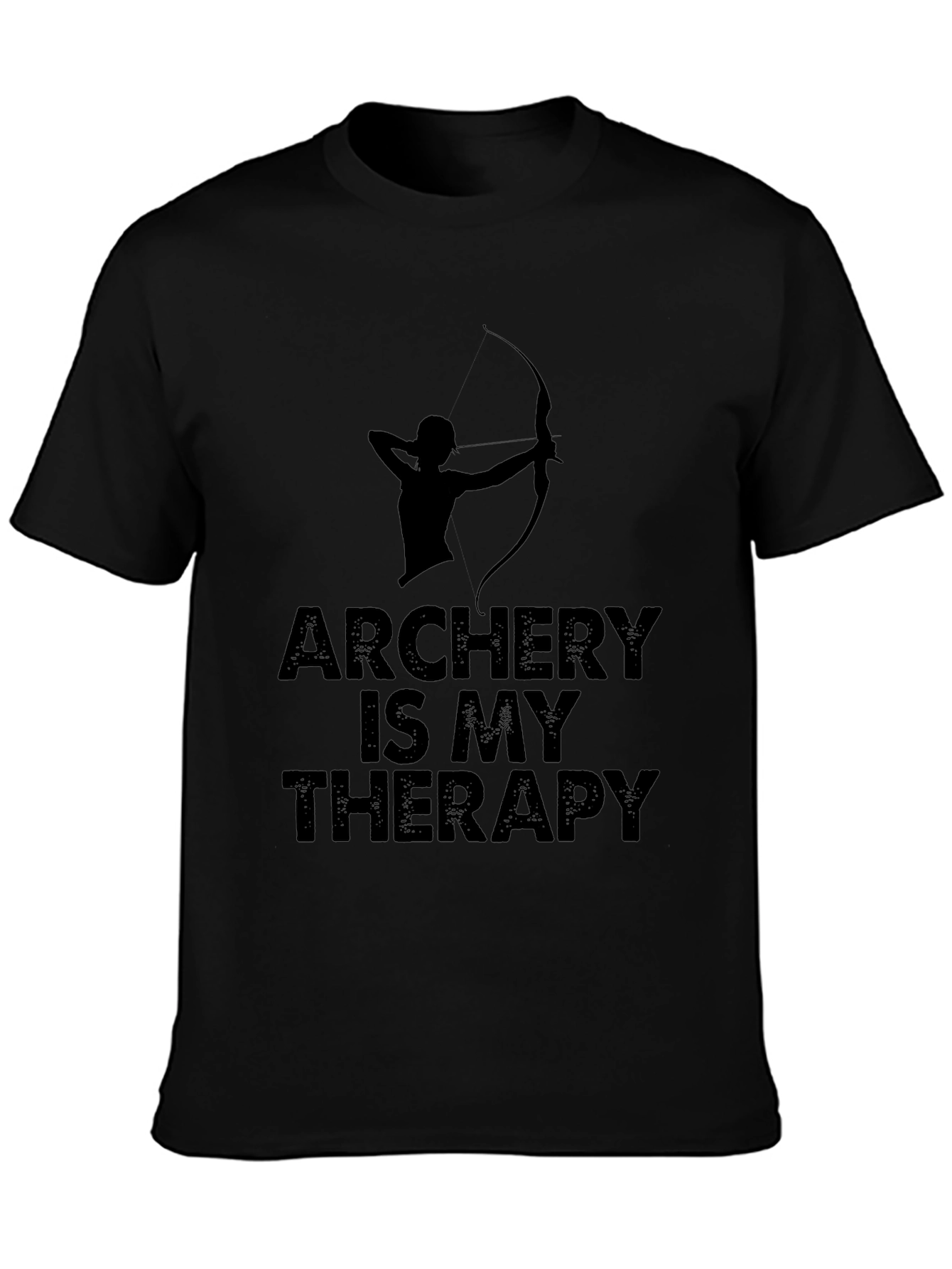Archery Is My Therapy T-Shirt - Black