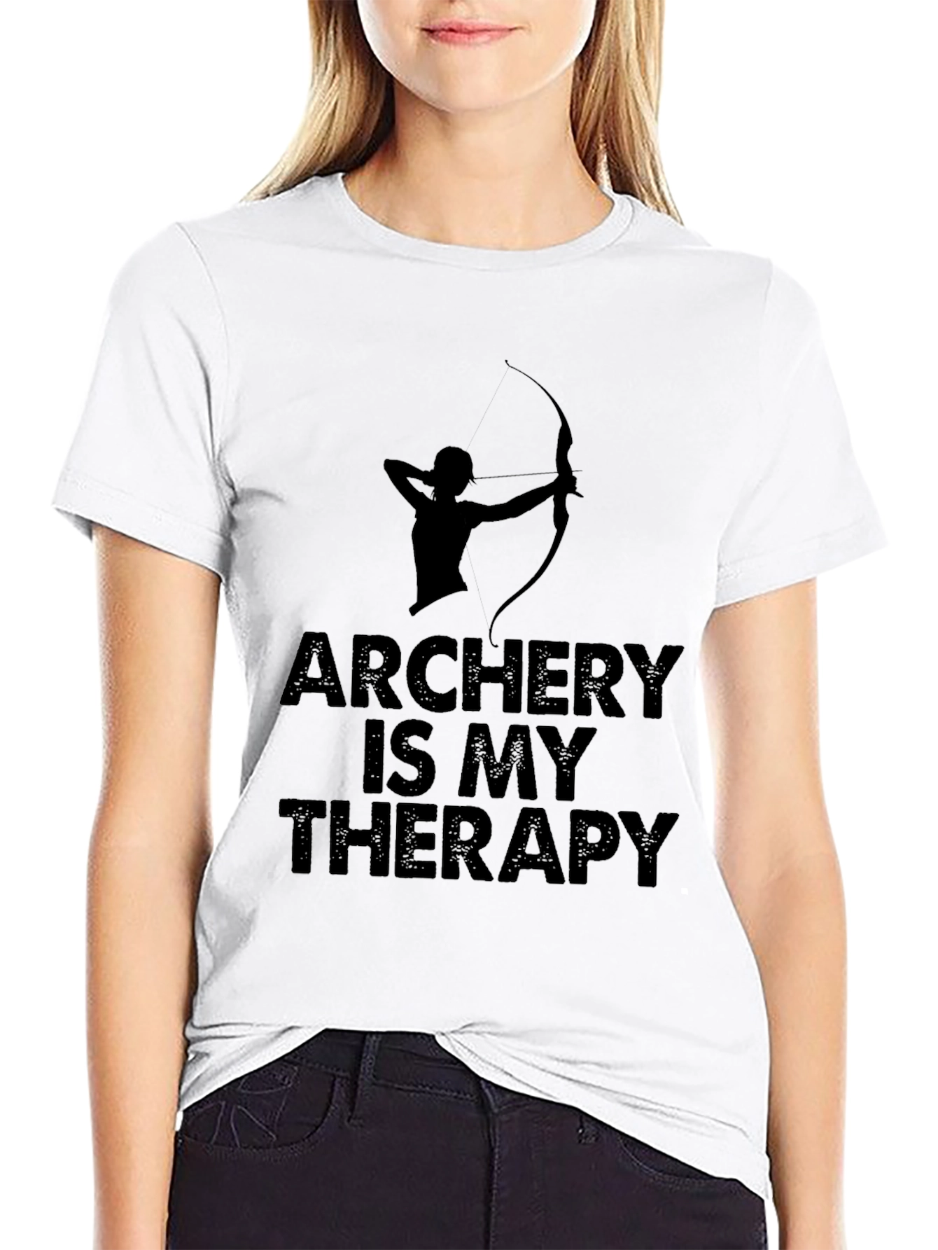 Archery Is My Therapy T-Shirt - Black
