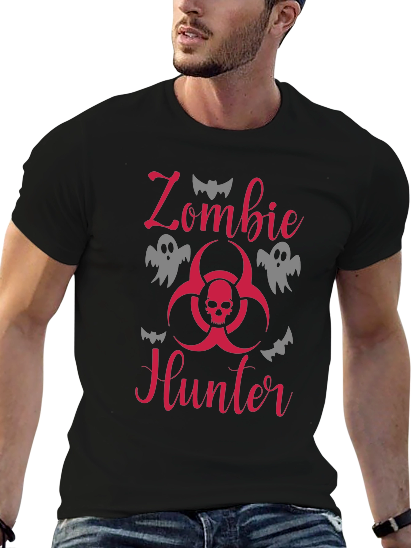 Zombie Hunter Graphic T-Shirt - Halloween Tee