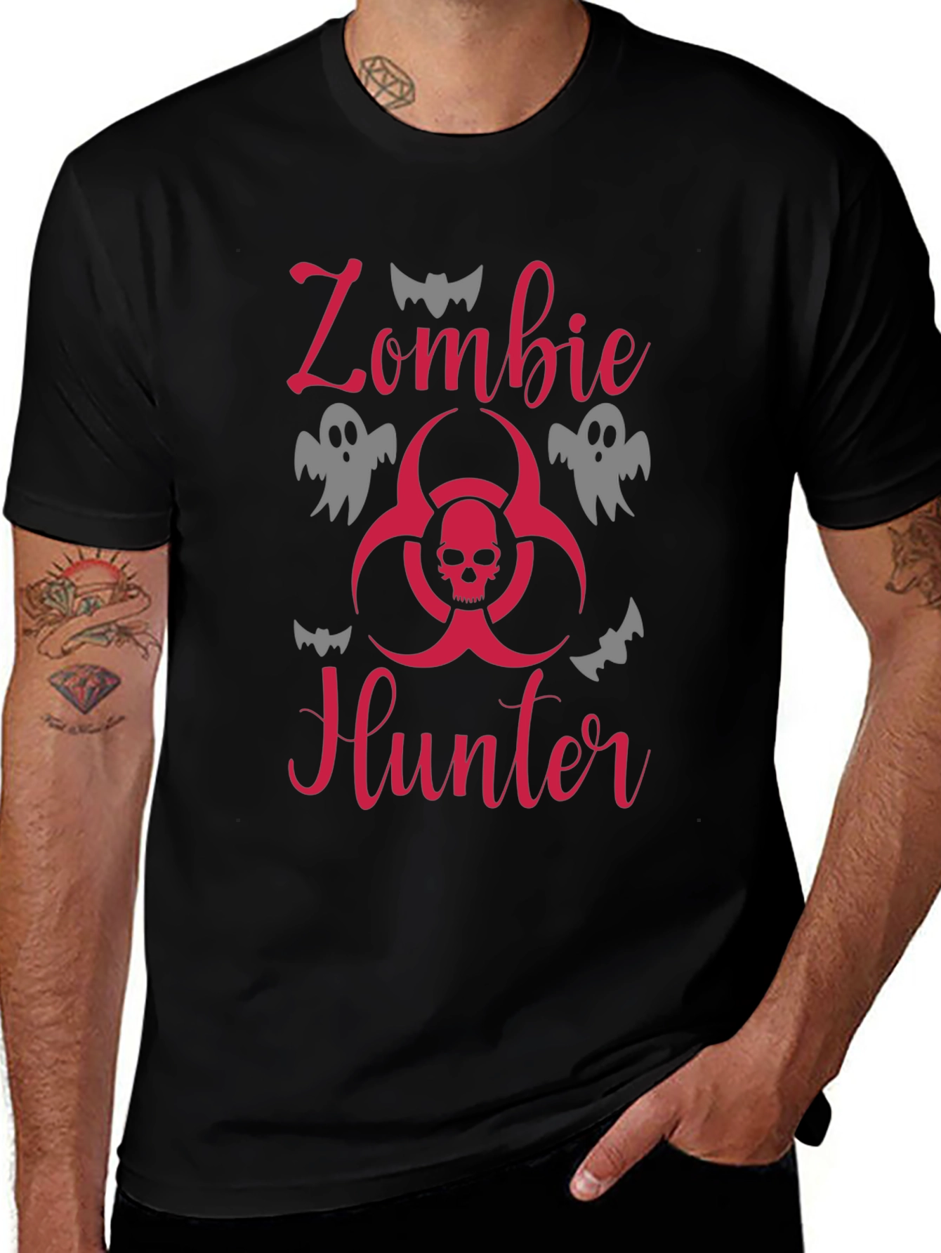 Zombie Hunter Graphic T-Shirt - Halloween Tee