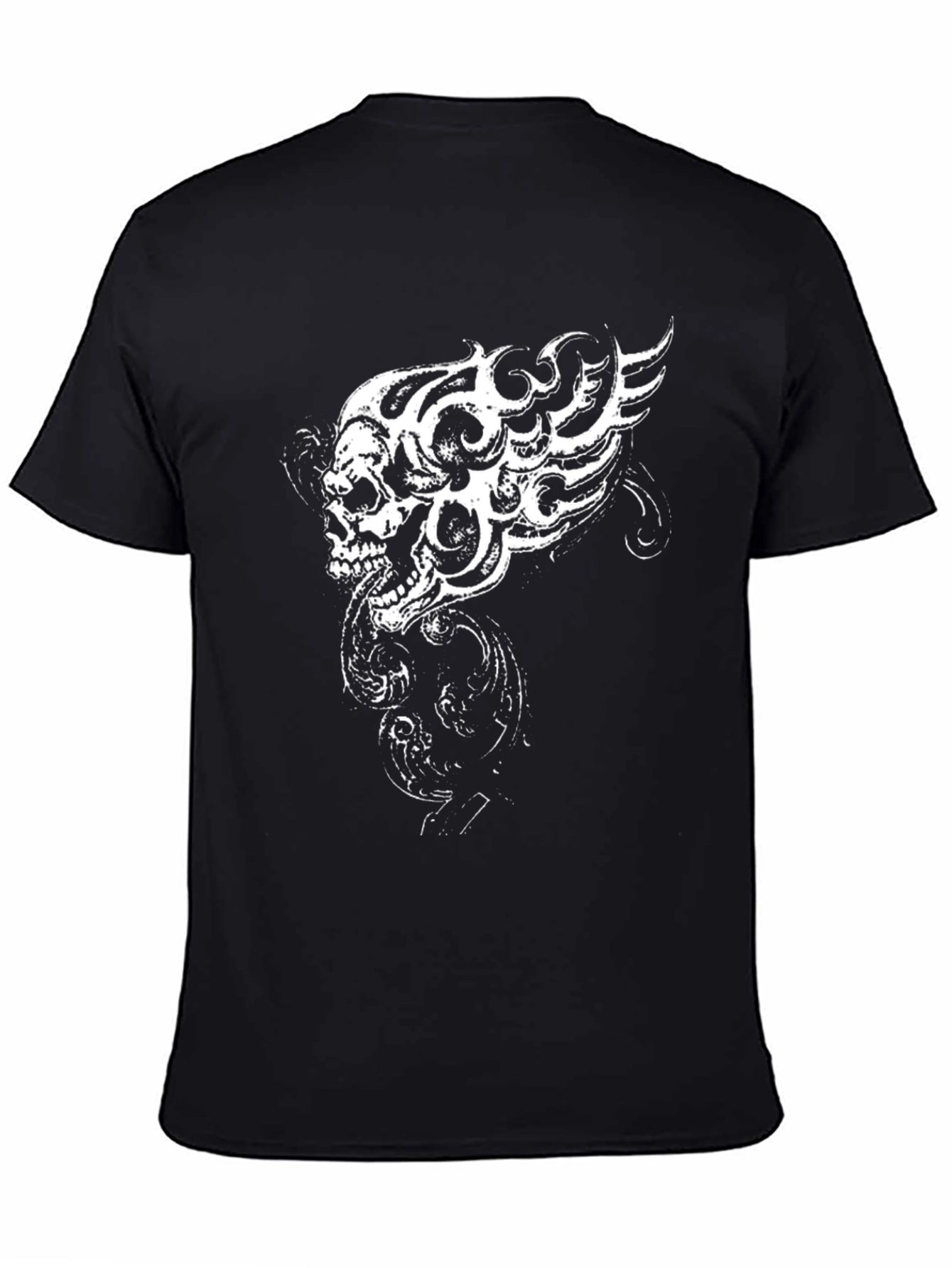 Skull Fire Graphic Tee - Rocker Style T-Shirt
