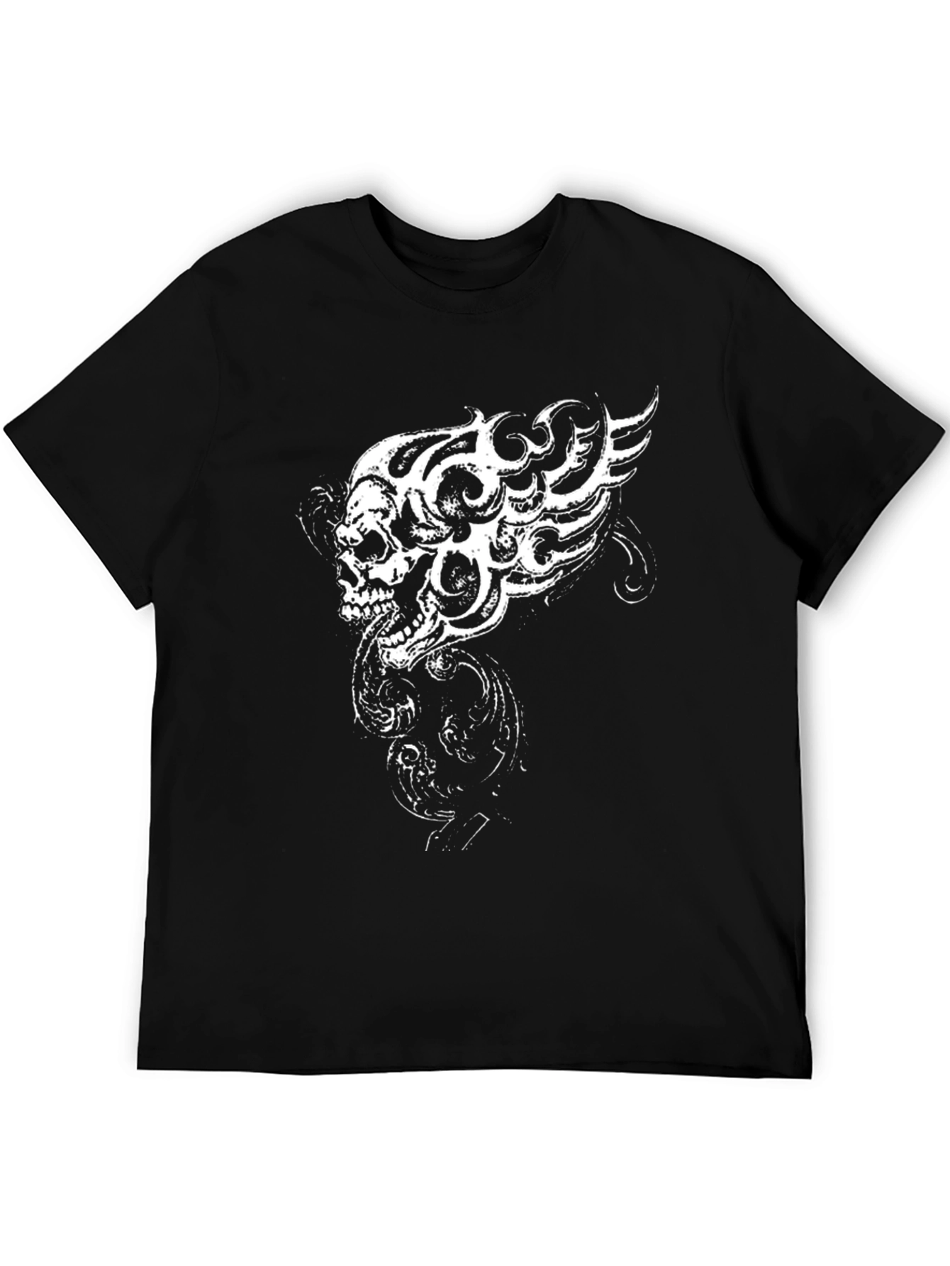 Skull Fire Graphic Tee - Rocker Style T-Shirt