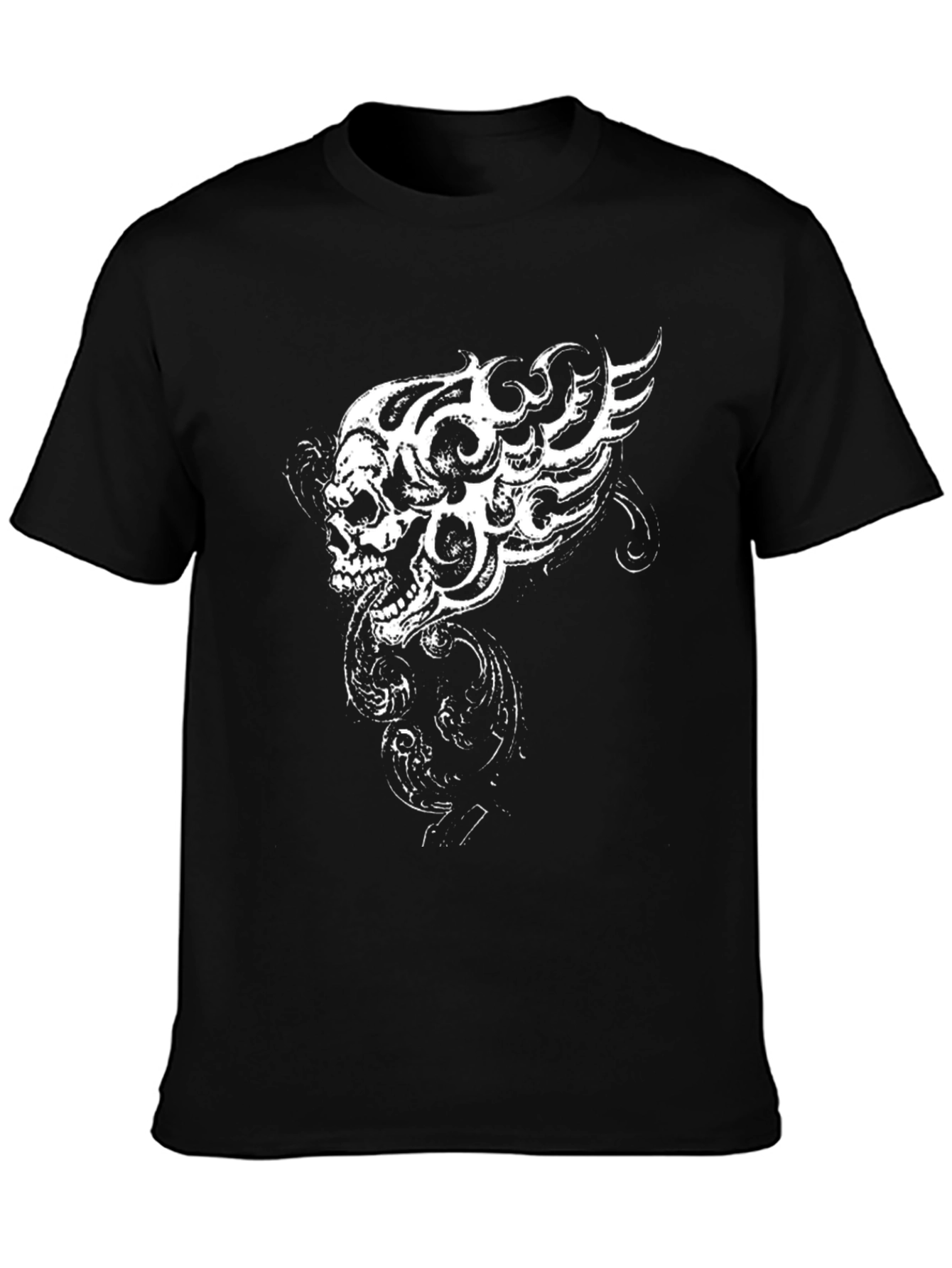 Skull Fire Graphic Tee - Rocker Style T-Shirt