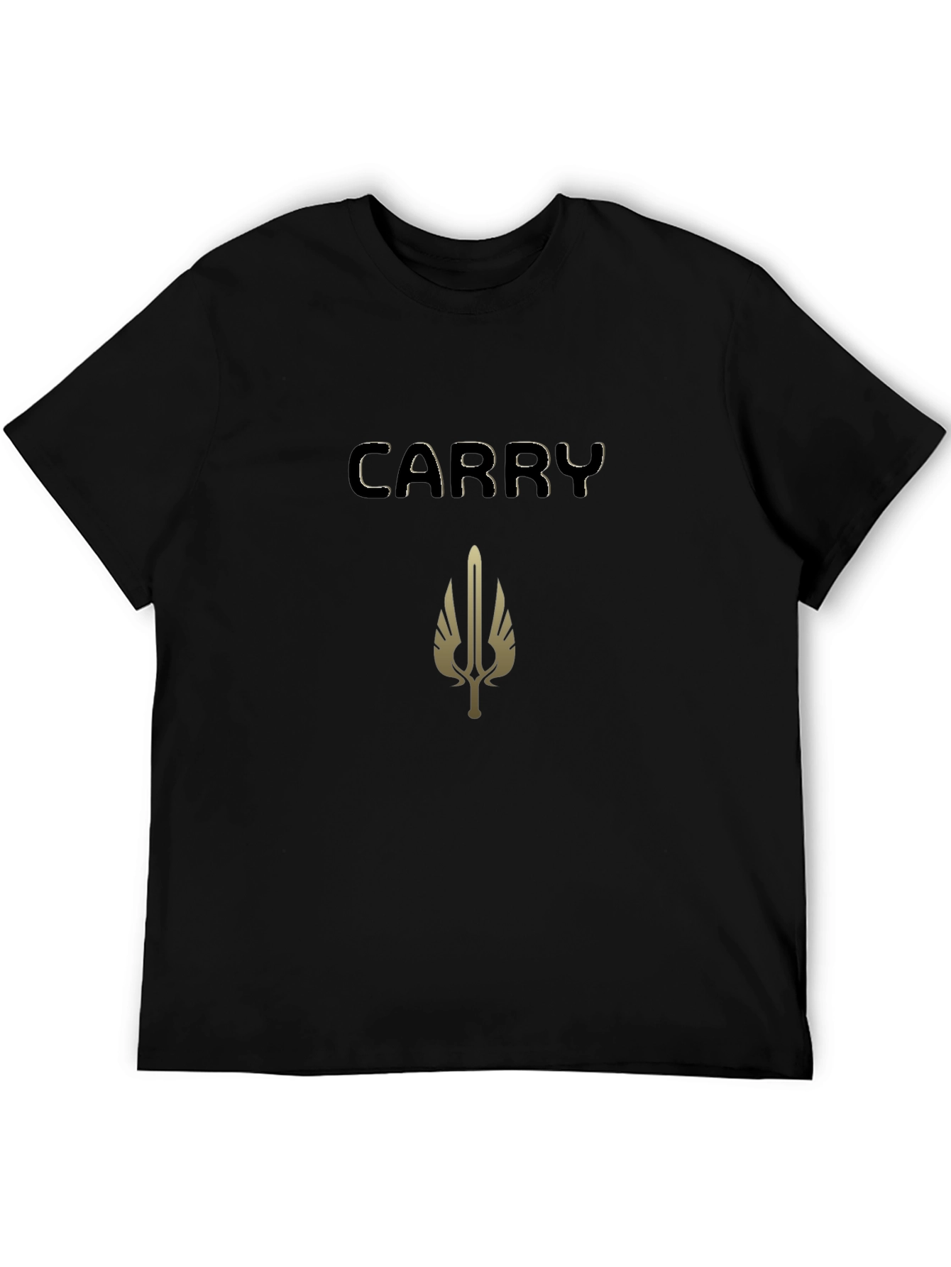 Carry Graphic Tee - Black Cotton Blend T-Shirt